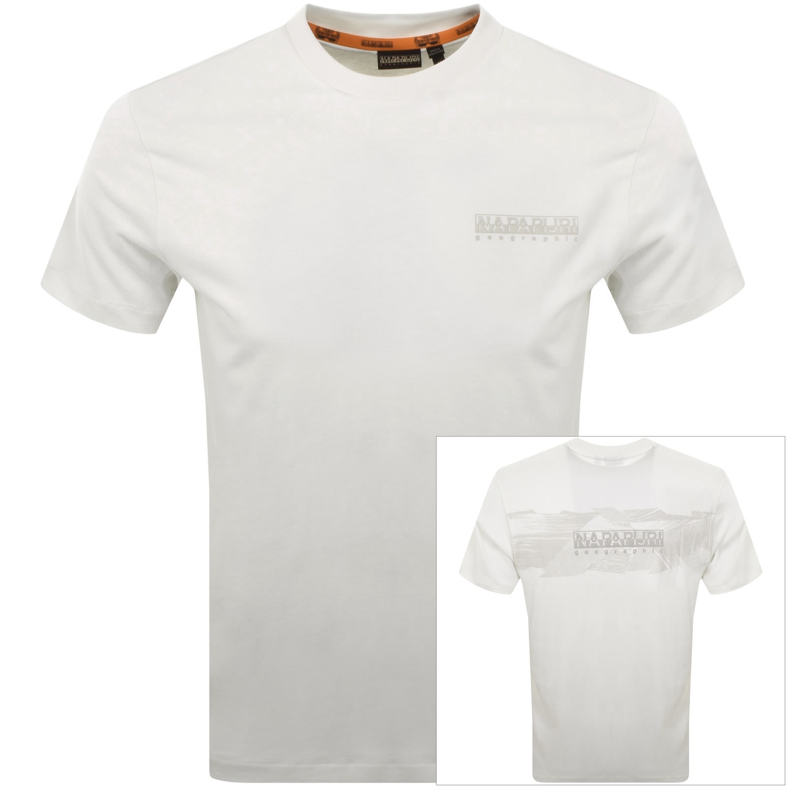 Napapijri Salis Logo T Shirt White In White
