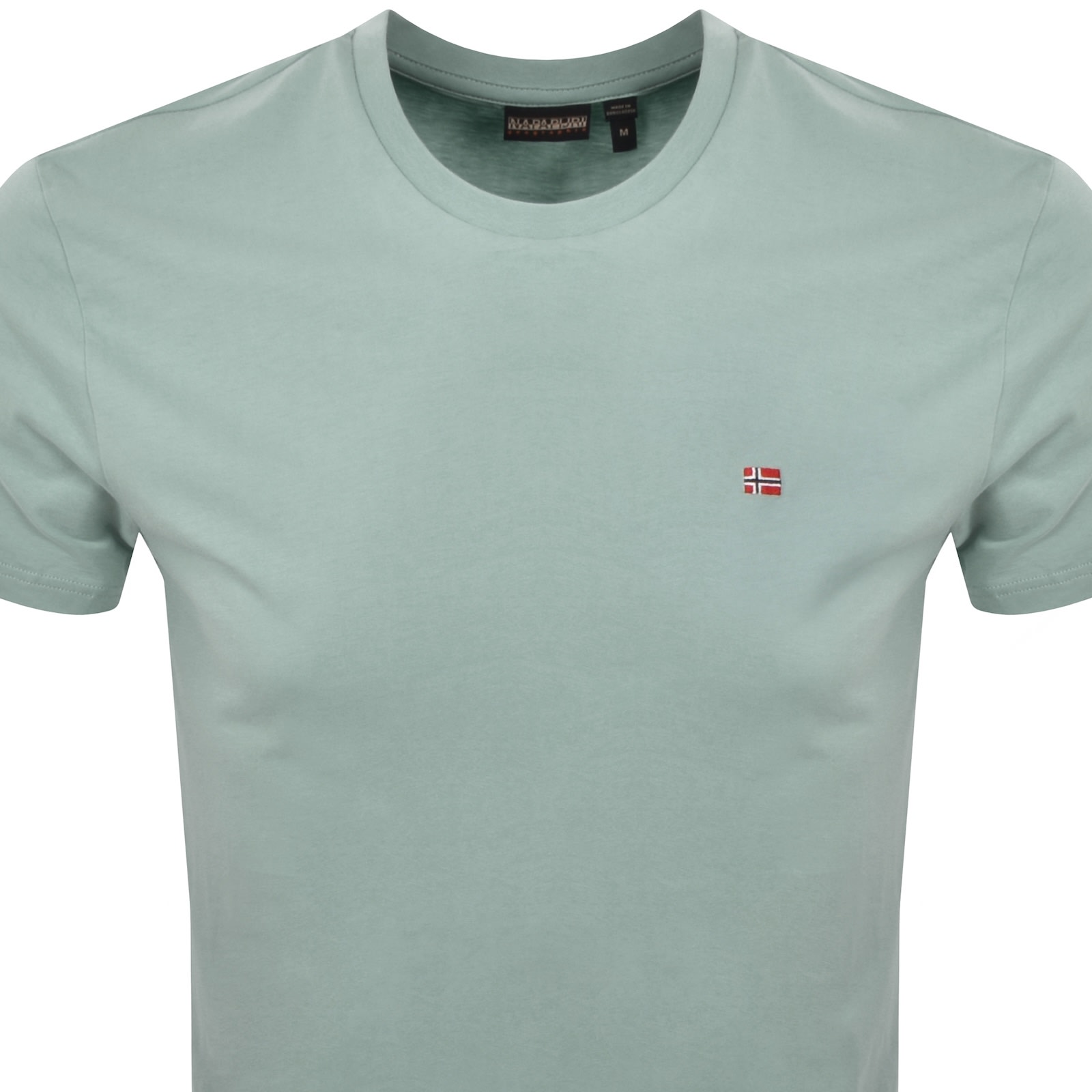 Napapijri Salis Sum Logo T Shirt Green In Gray