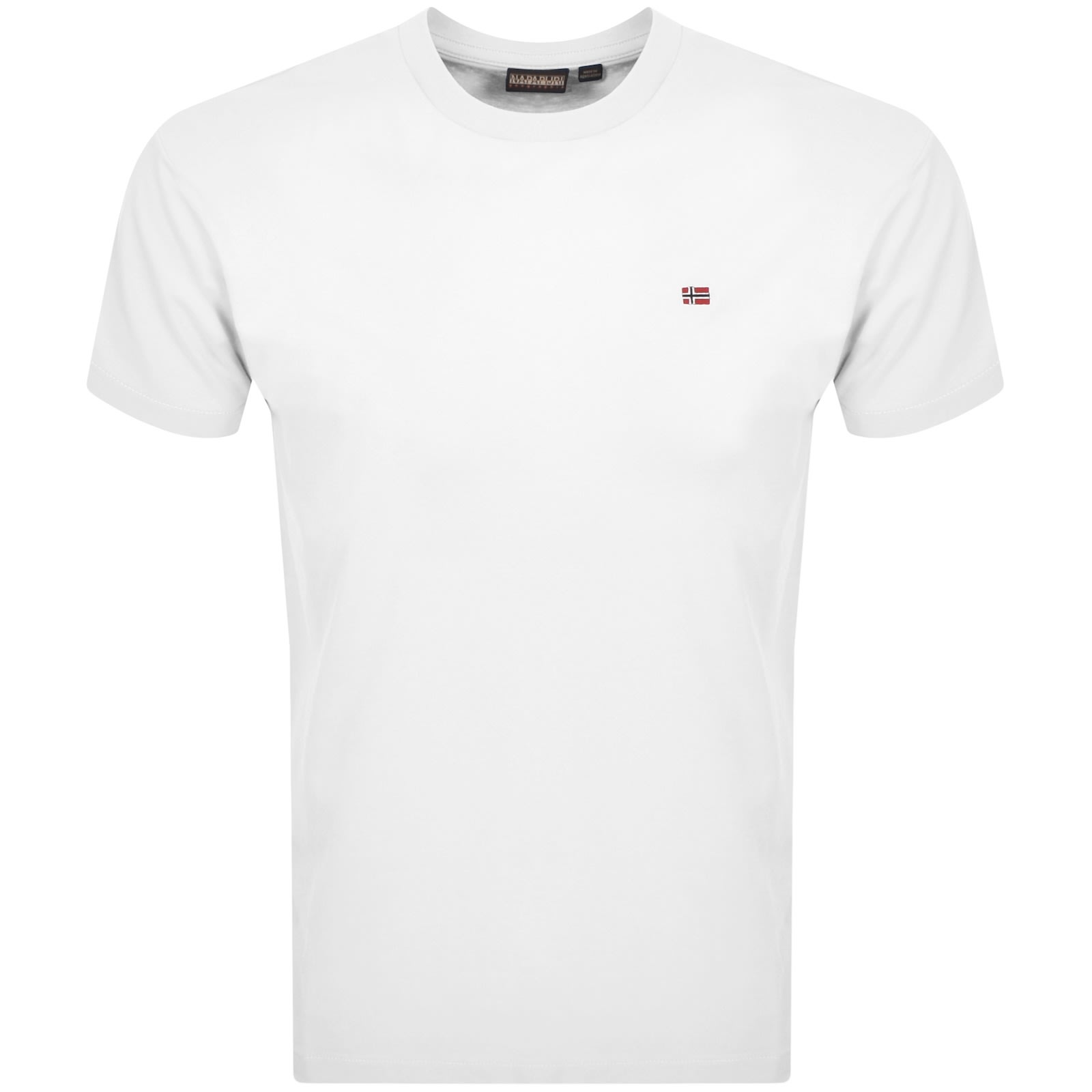 Napapijri Elegant Embroidered White Tee For Men In White