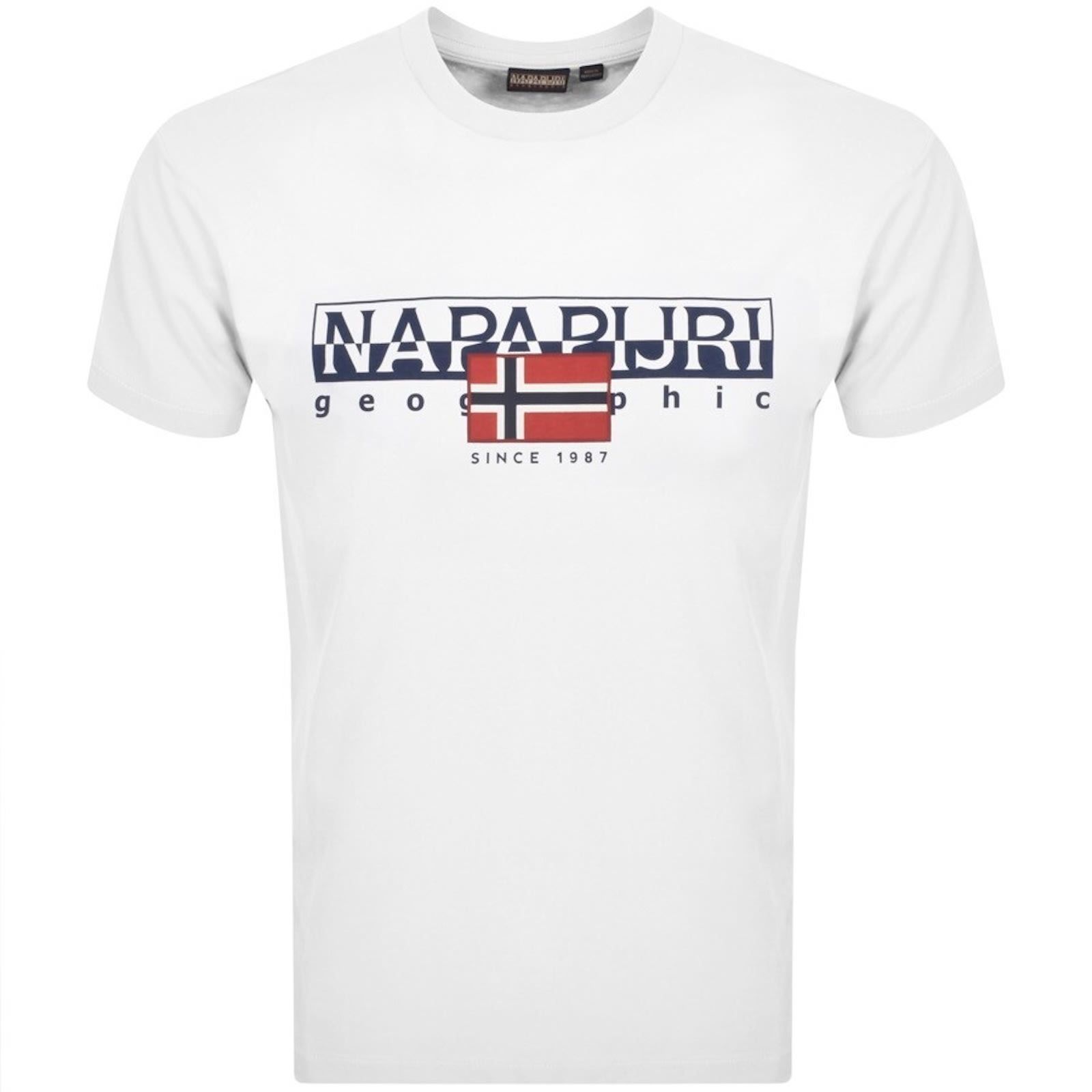 Napapijri S Aylmer T Shirt White In White
