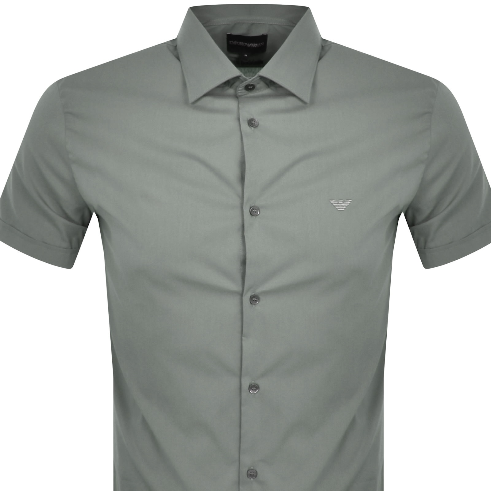 Armani Collezioni Emporio Armani Short Sleeved Shirt Green In Green