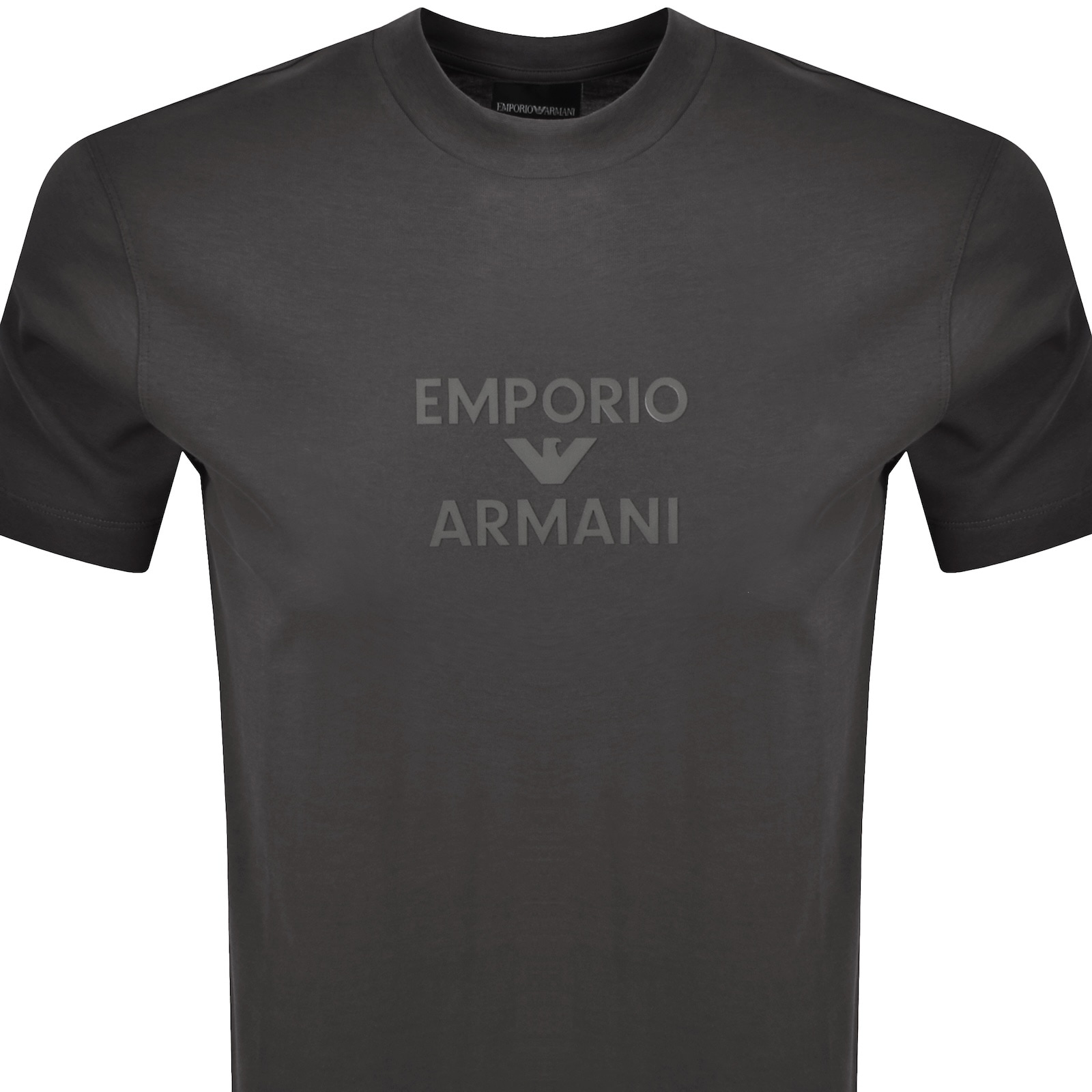 Armani Collezioni Emporio Armani Short Sleeve Logo T Shirt Black In Black
