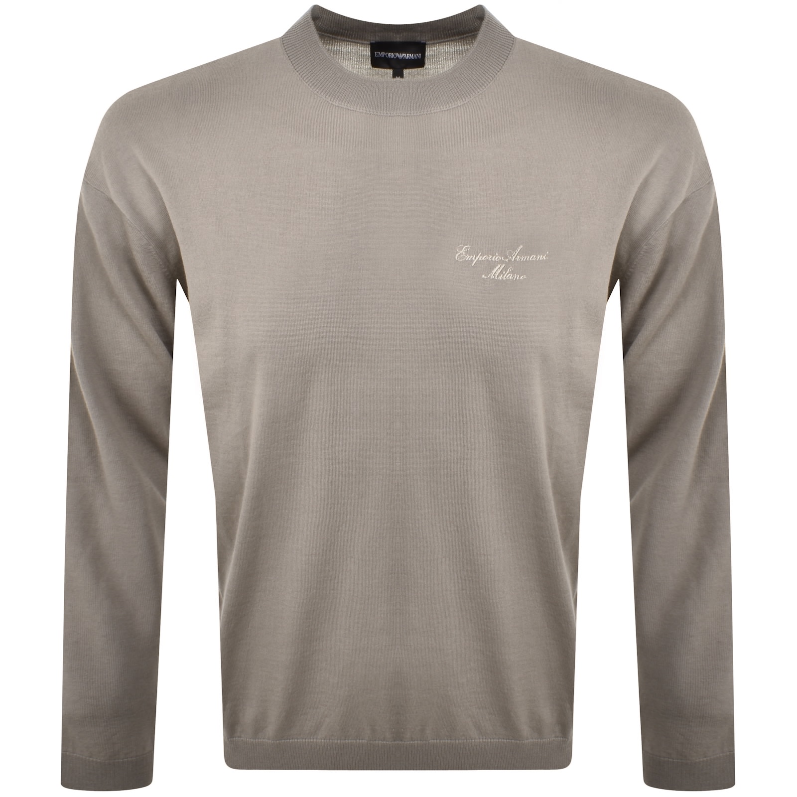 Armani Collezioni Emporio Armani Wool Jumper Driftwood In Brown