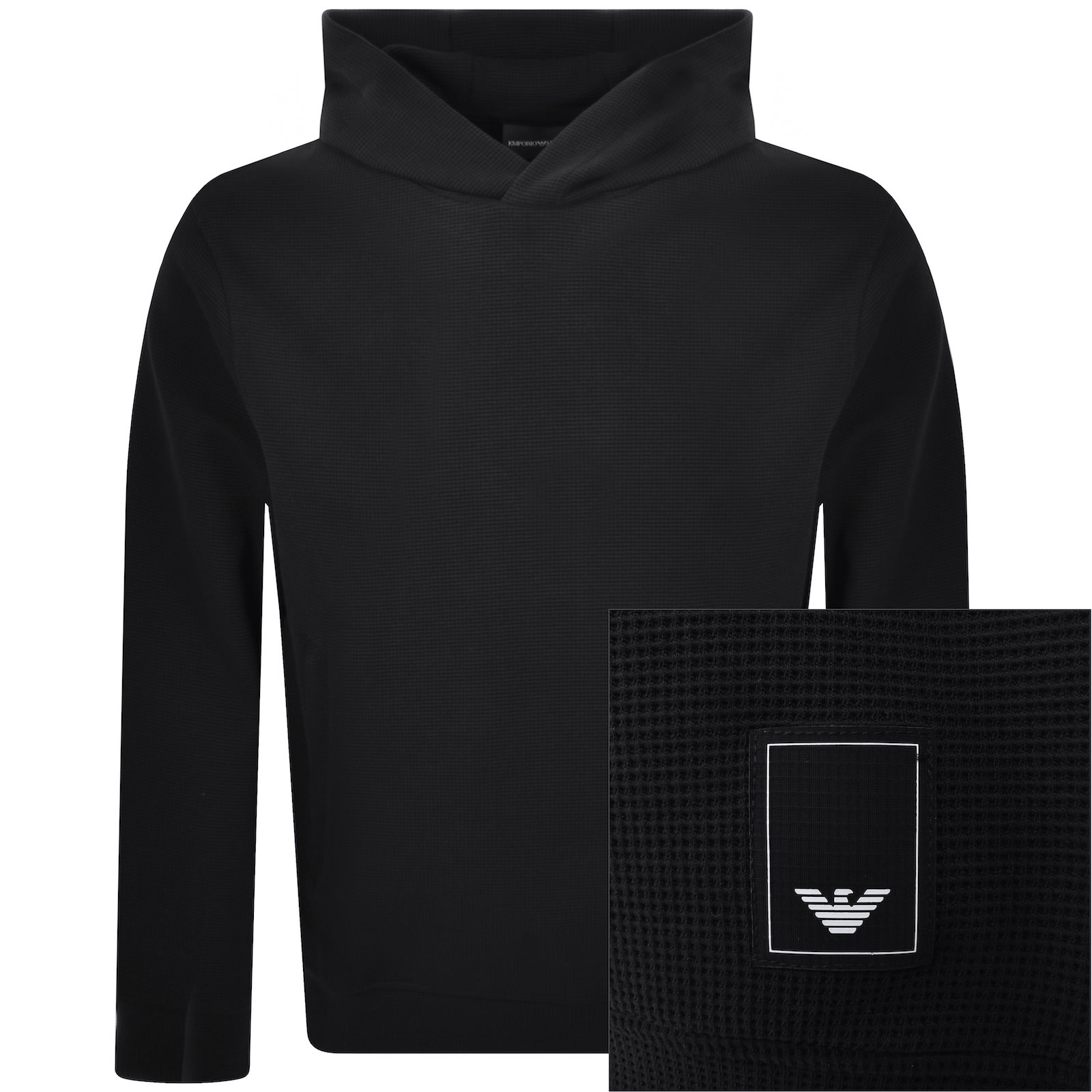 Armani Collezioni Emporio Armani Hooded Sweatshirt Navy In Black