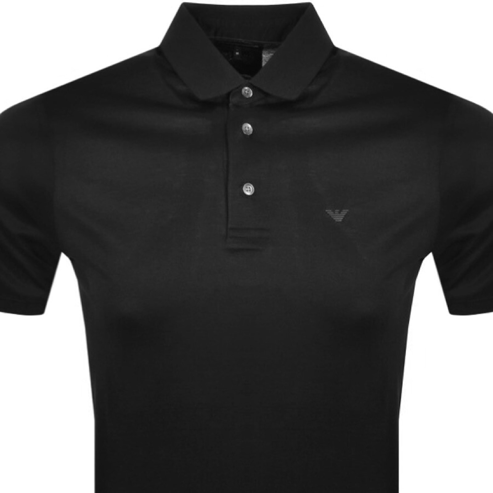 Armani Collezioni Emporio Armani Short Sleeved Polo T Shirt Black In Black