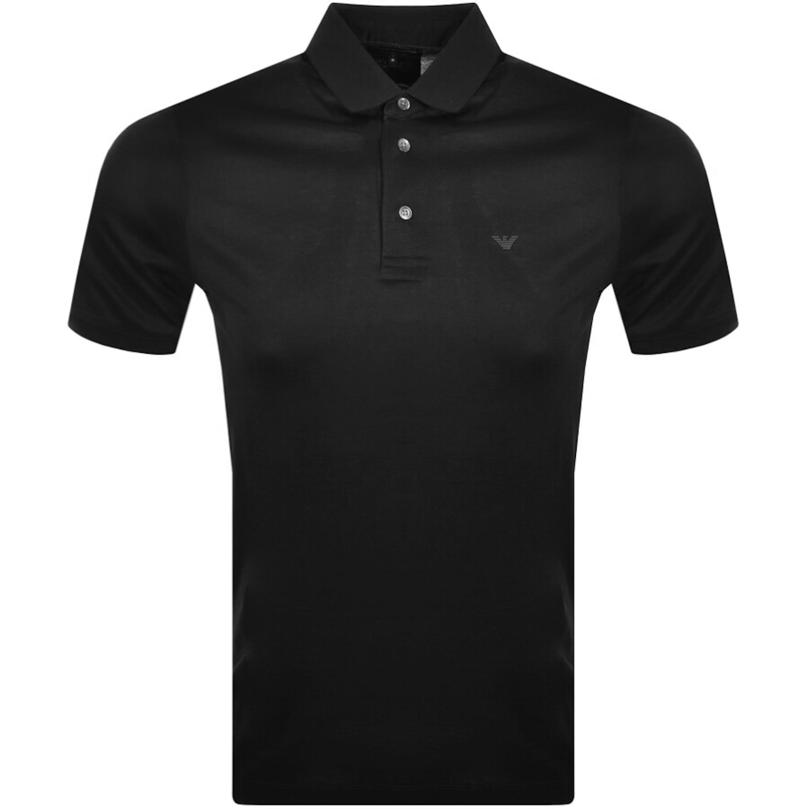 Armani Collezioni Emporio Armani Short Sleeved Polo T Shirt Black In Black
