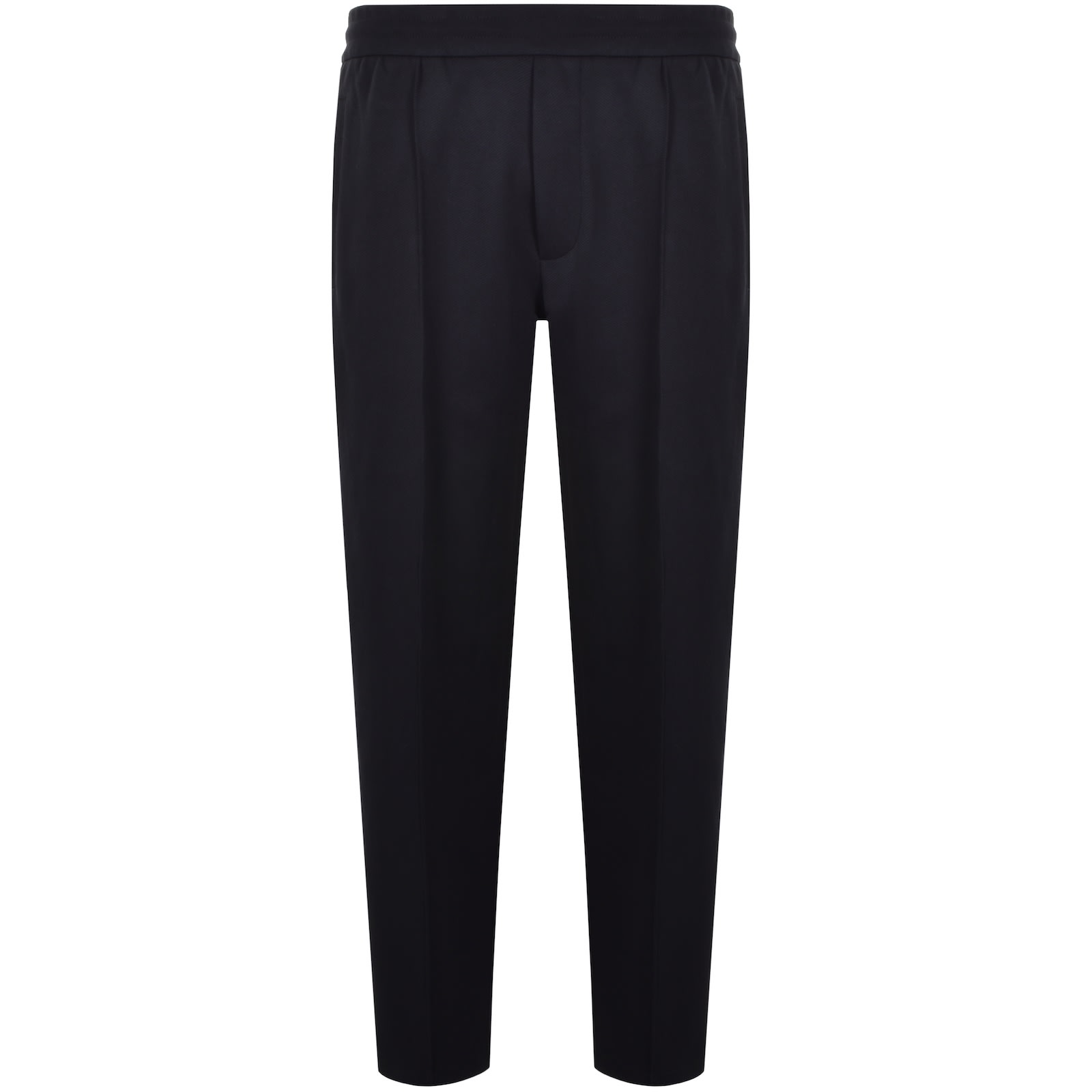 Armani Collezioni Emporio Armani Jersey Tape Trousers Navy In Black