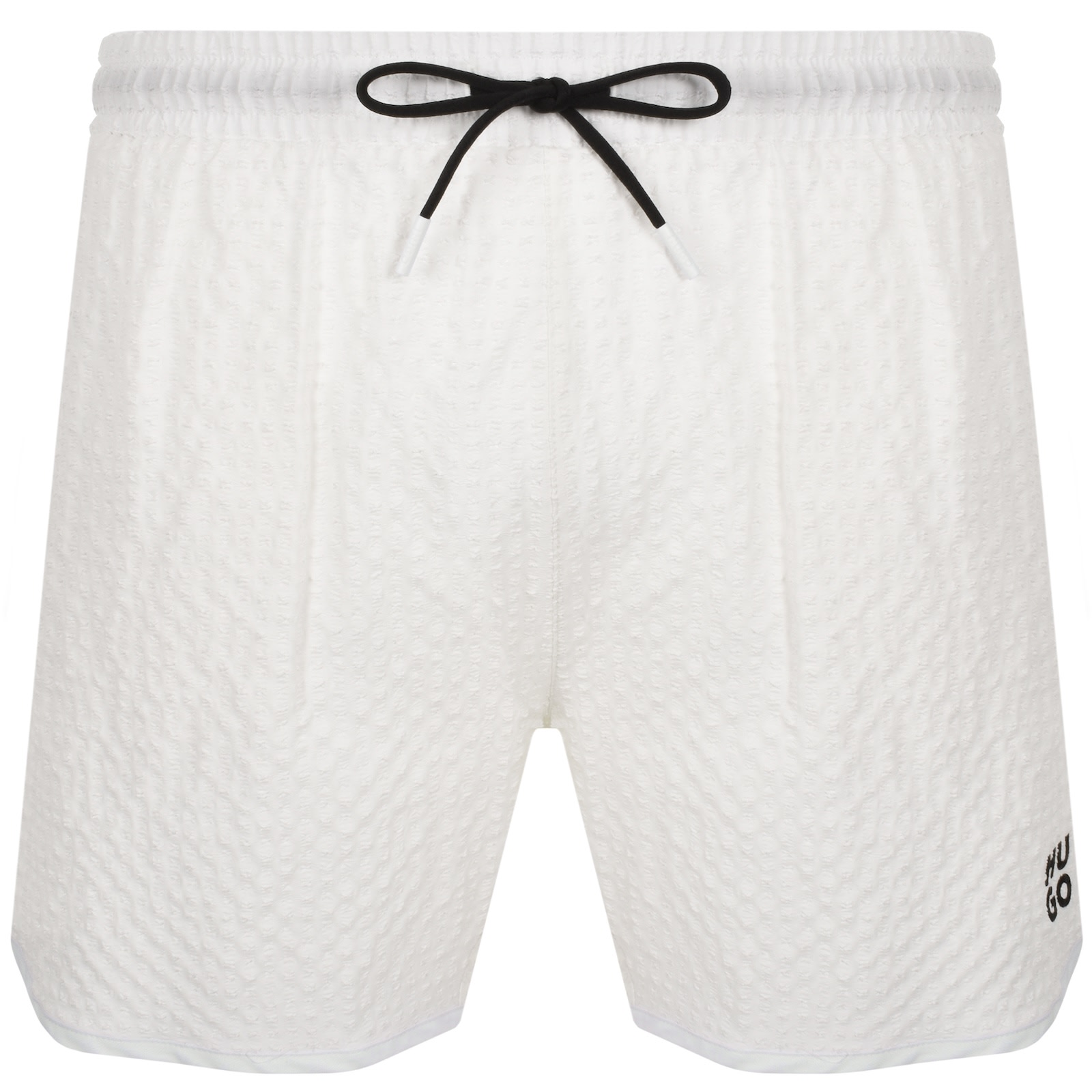 Hugo Boss Hugo Chaffle Swim Shorts White In White