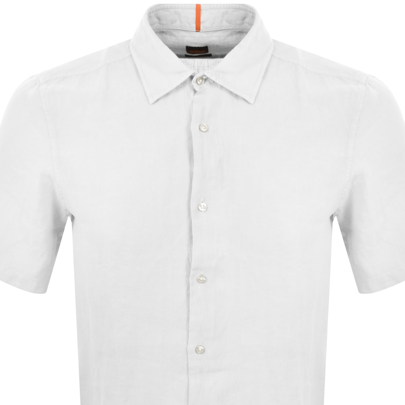 Boss Casual Boss Rash 2 Short Sleeved Linen Shirt White In White