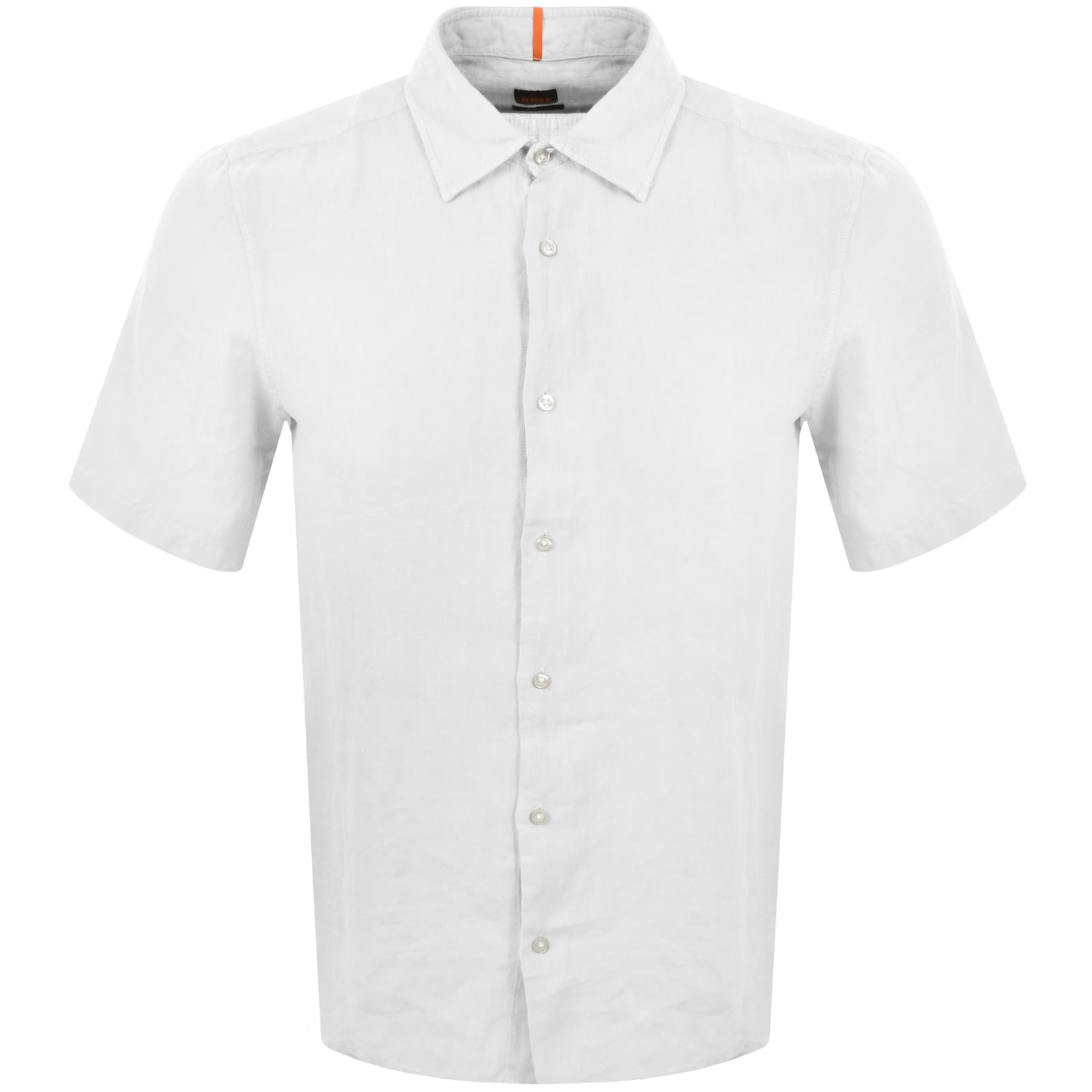 Boss Casual Boss Rash 2 Short Sleeved Linen Shirt White In White