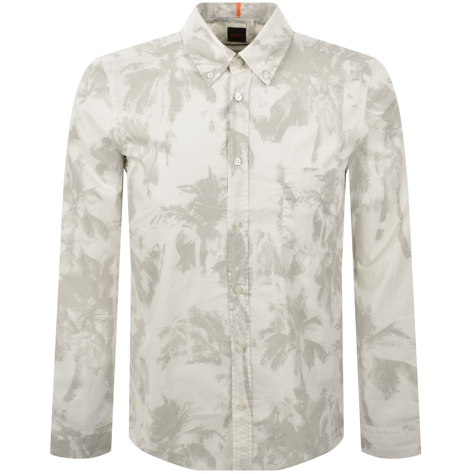 Boss Casual Boss Rickert Long Sleeved Shirt Beige In Beige
