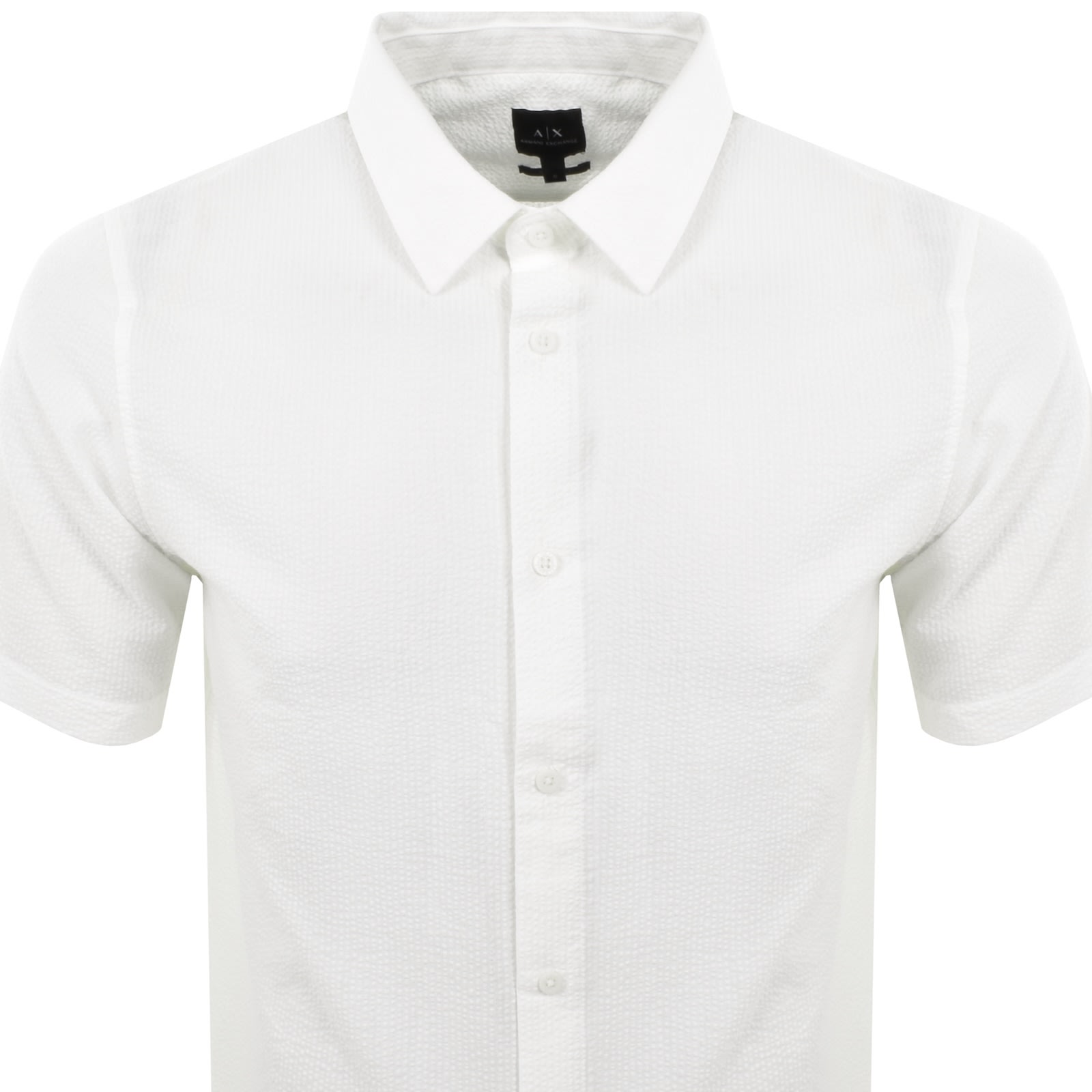 Armani Exchange Short Sleeved Shirt White In White