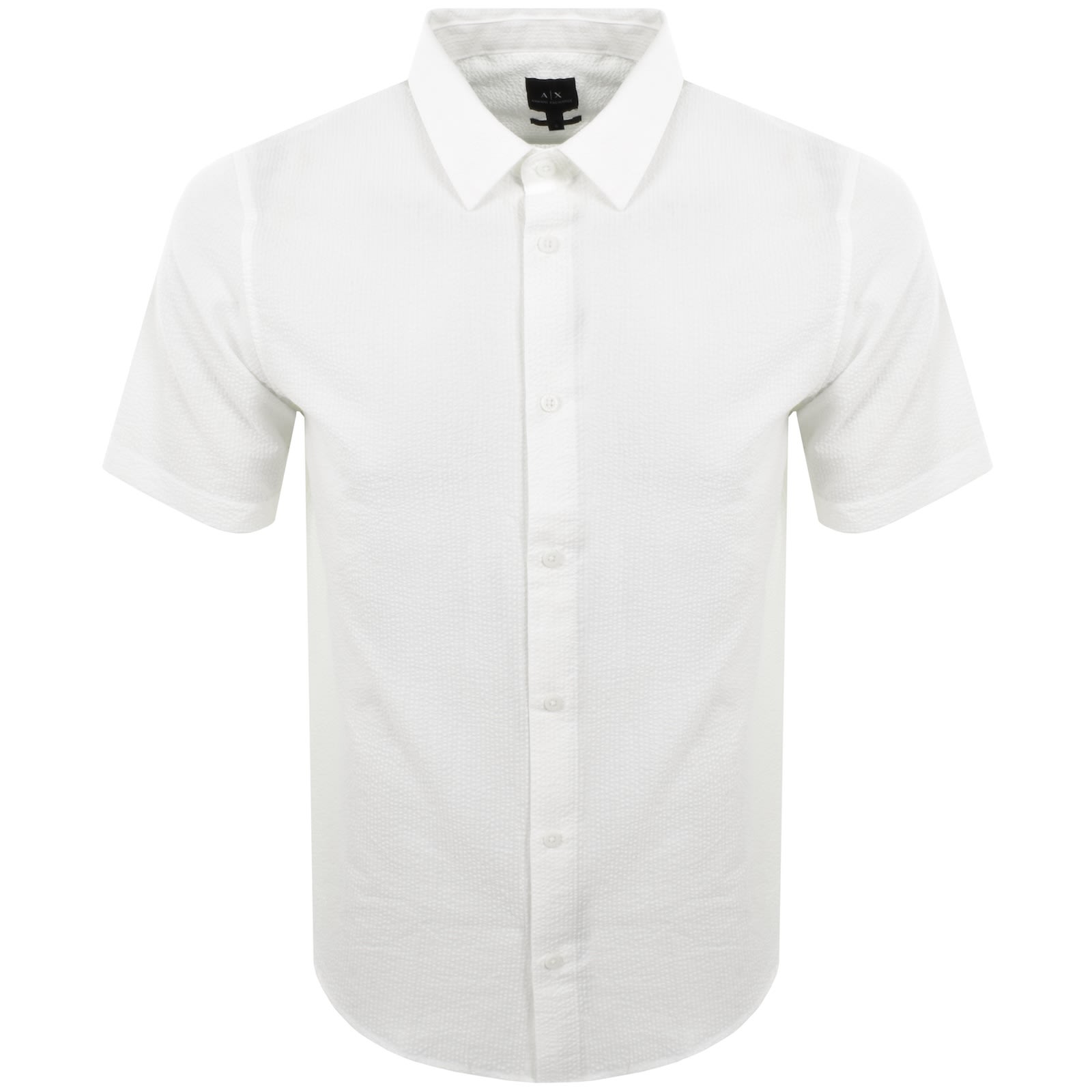 Armani Exchange Short Sleeved Shirt White In White