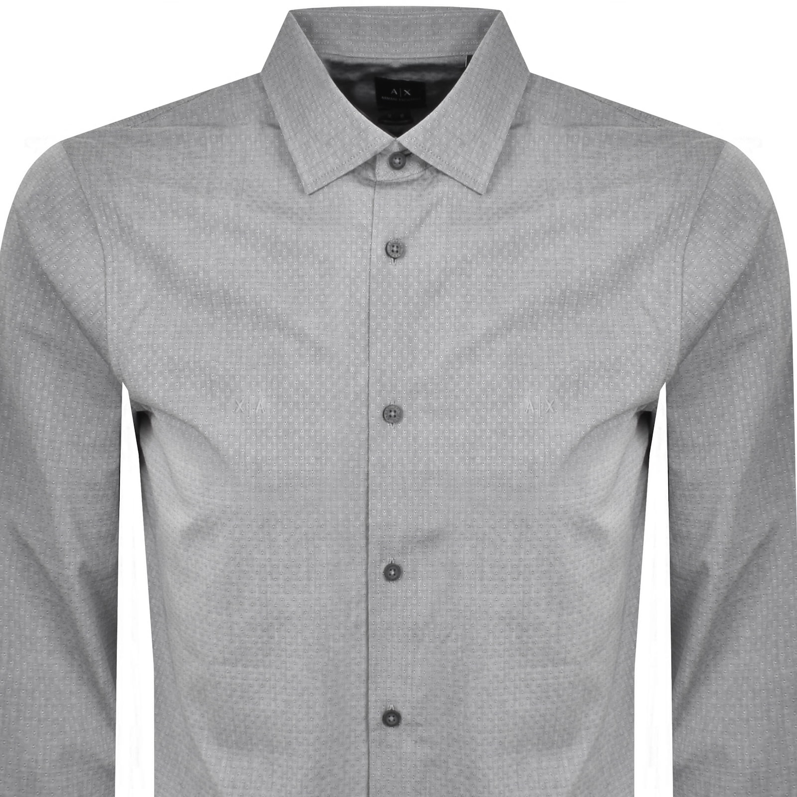 Armani Exchange Patterned Shirt Navy In Blue
