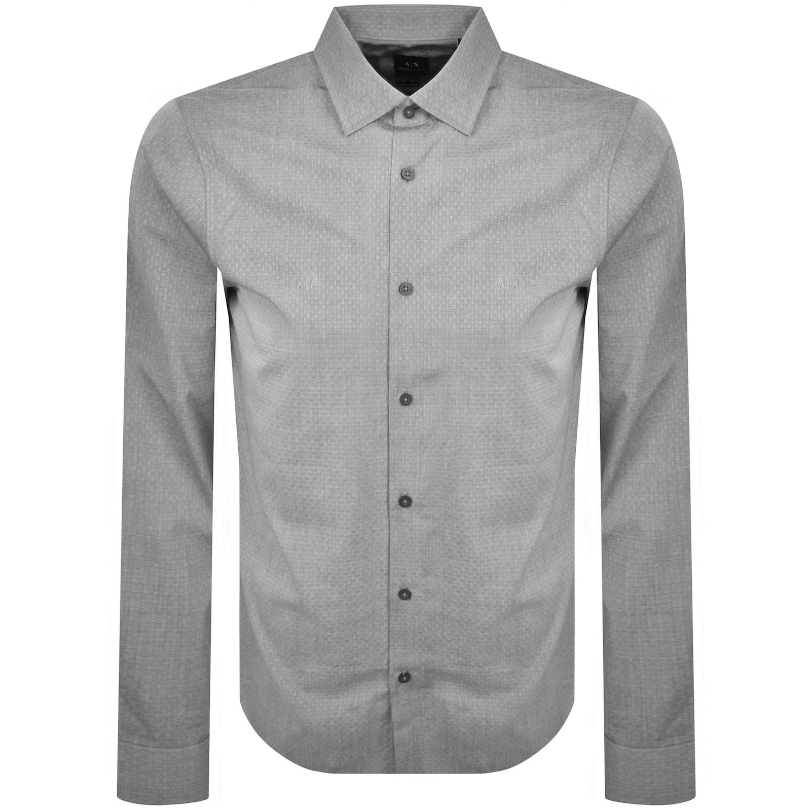 Armani Exchange Patterned Shirt Navy In Blue