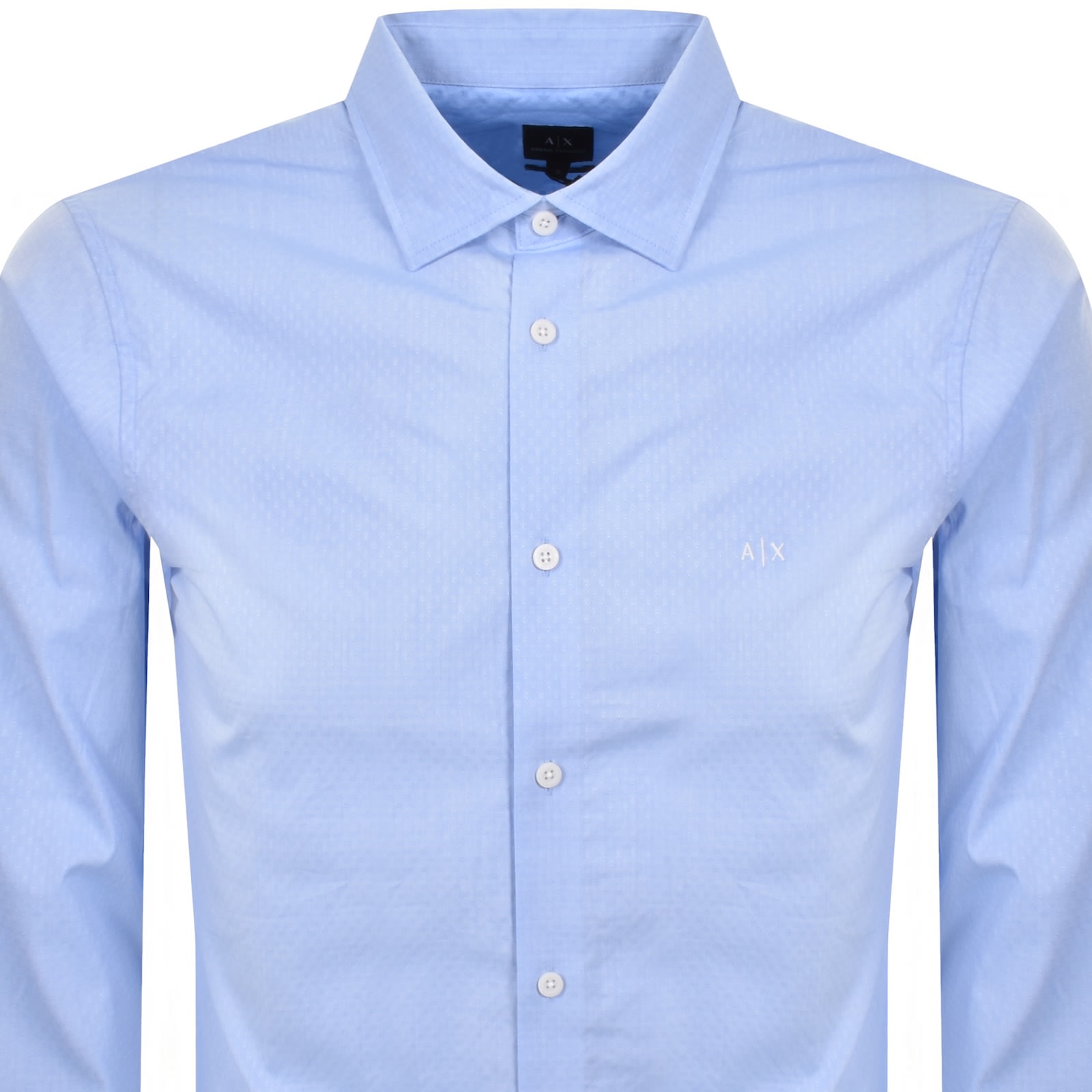 Armani Exchange Patterned Shirt Blue In Blue