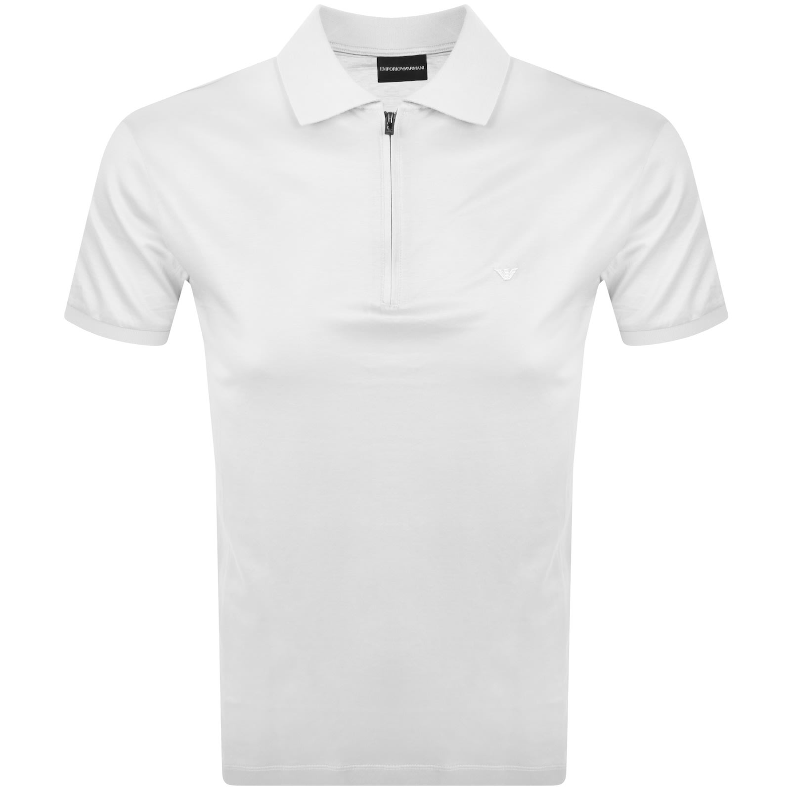 Armani Collezioni Emporio Armani Short Sleeved Polo T Shirt White In White