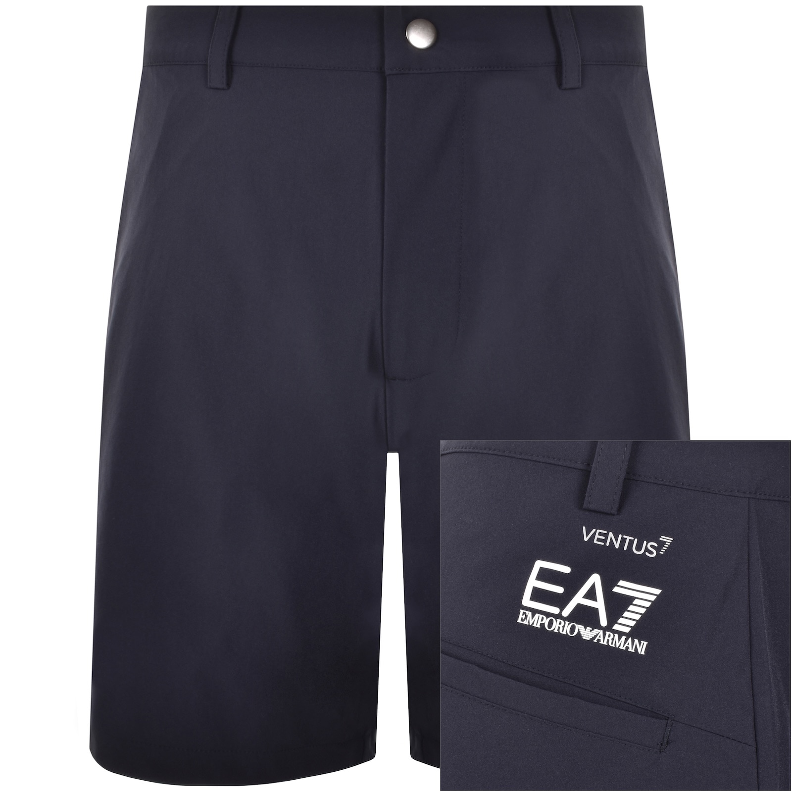 Ea7 Emporio Armani Golf Pro Slim Shorts Navy In Blue