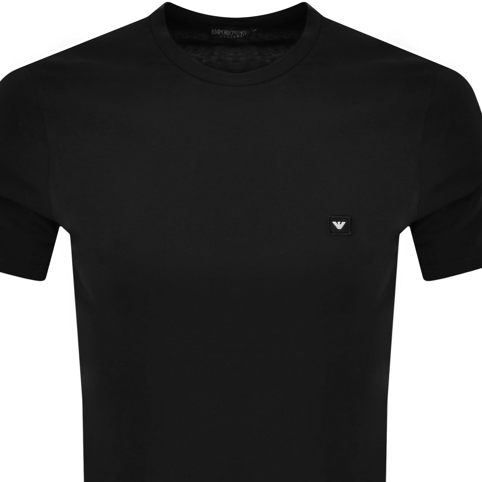 Armani Collezioni Emporio Armani Logo T Shirt Black In Black