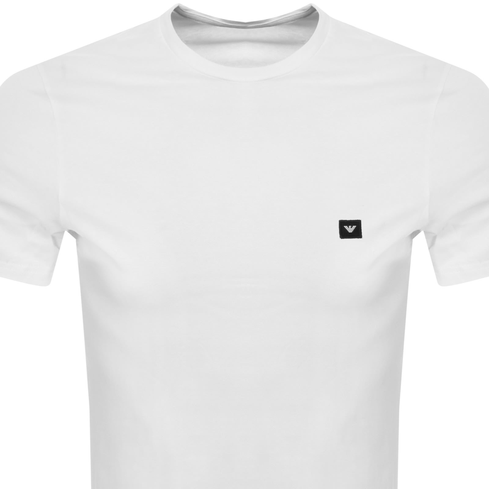 Armani Collezioni Emporio Armani Logo T Shirt White In White