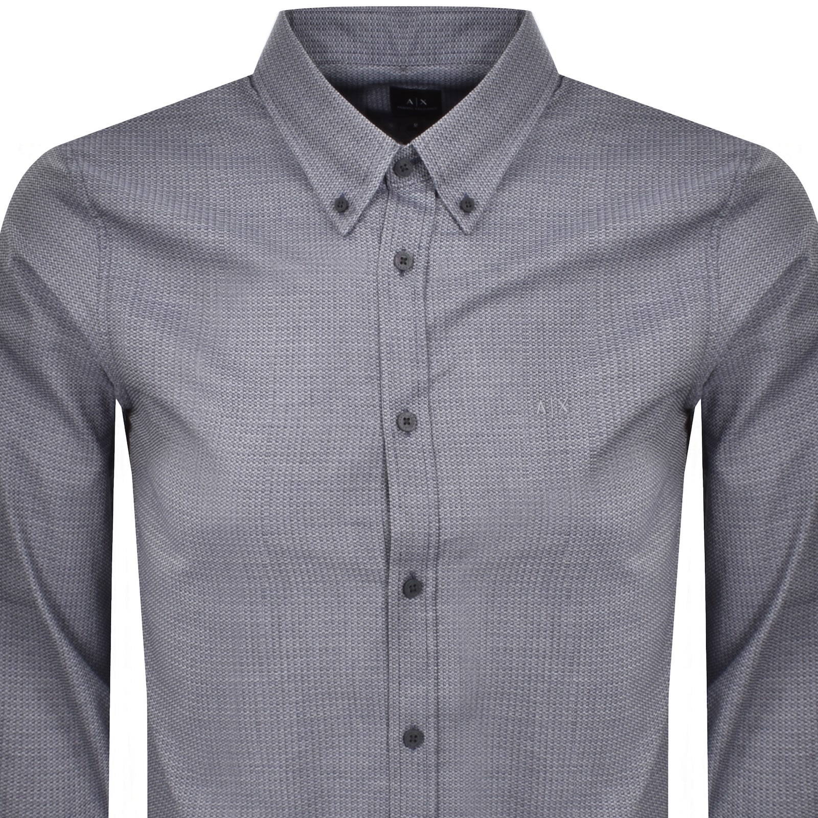 Armani Exchange Regular Fit Patterned Shirt Blue In Blue