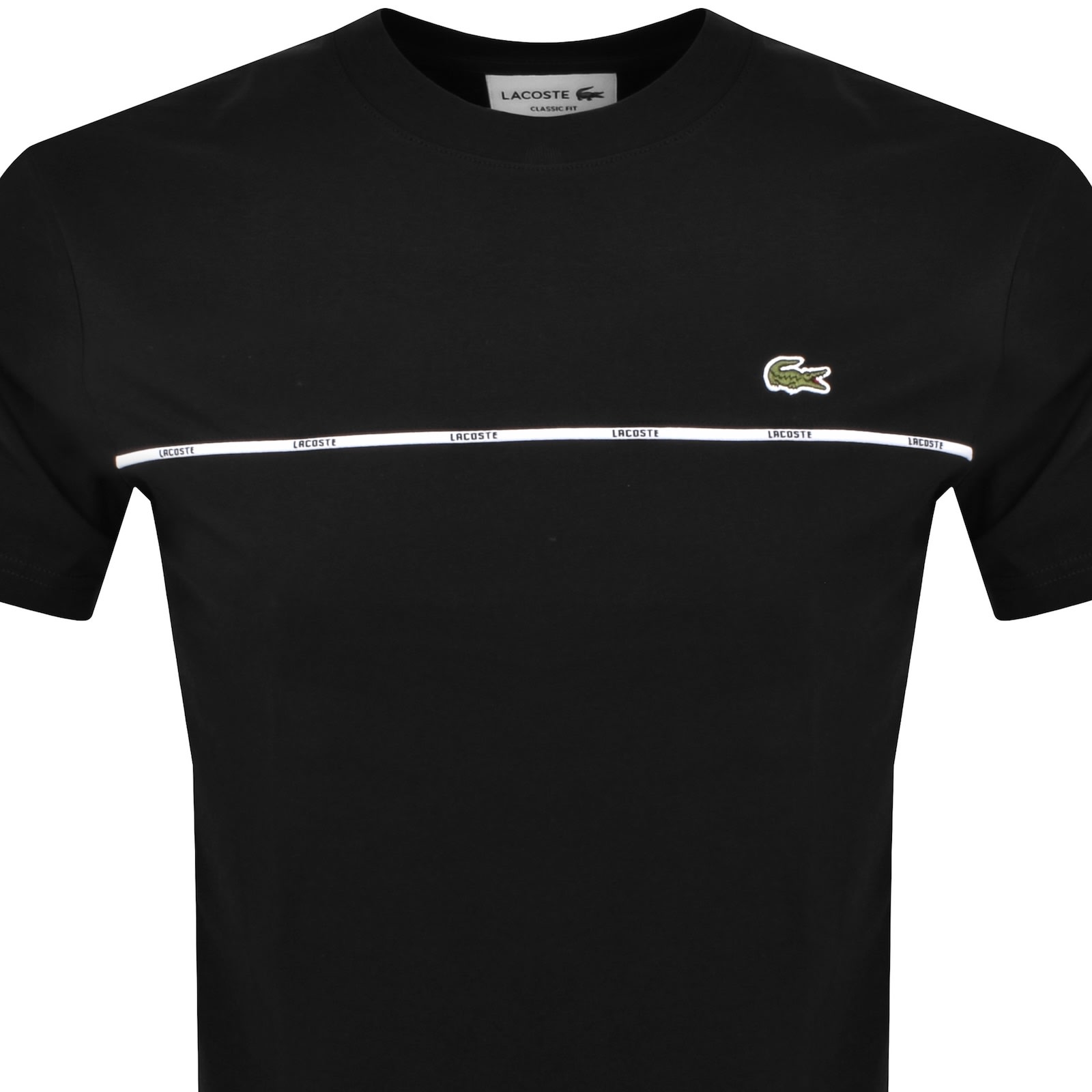 Lacoste Piped Logo T Shirt Black In Black