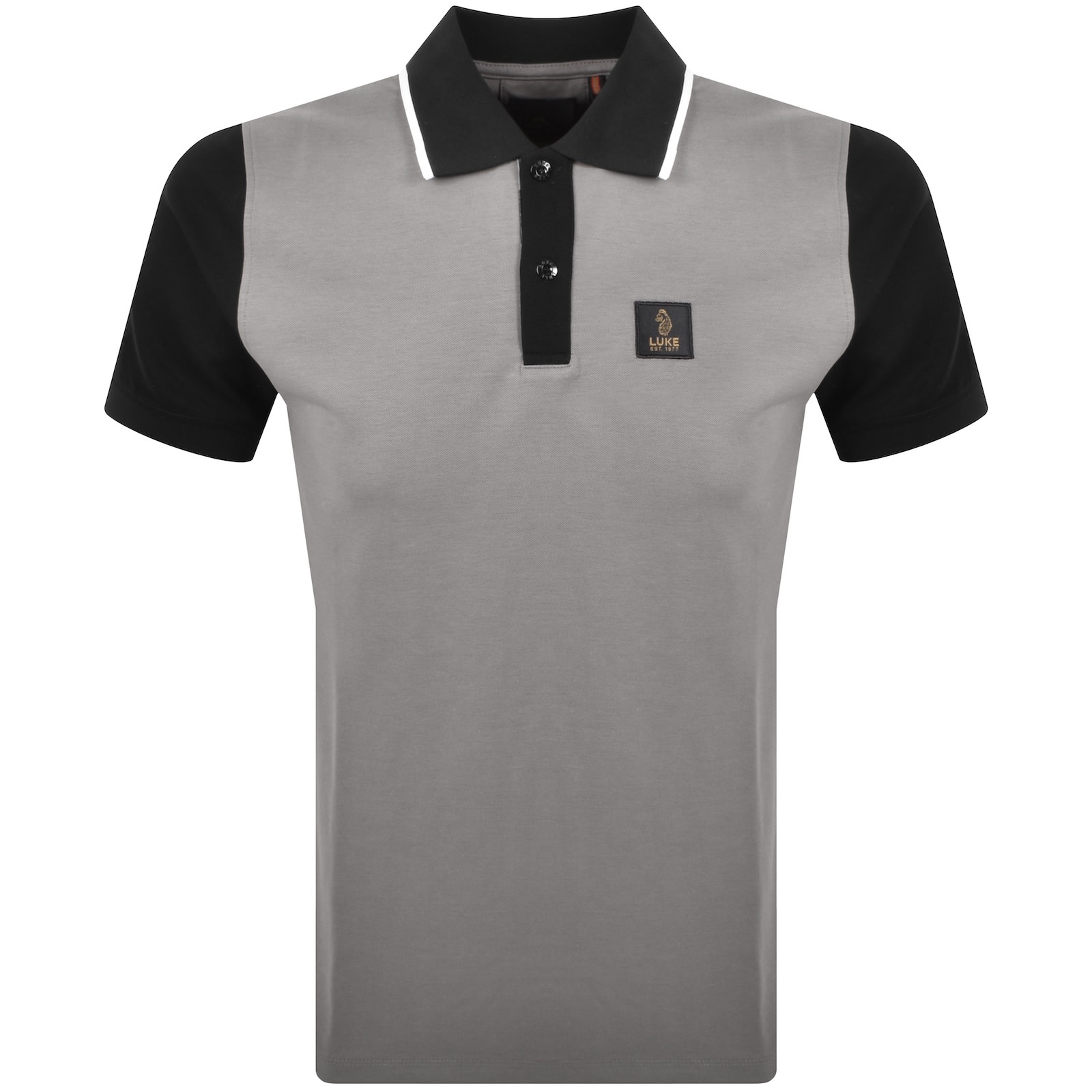 Luke 1977 Saddleworth Polo T Shirt Grey In Grey