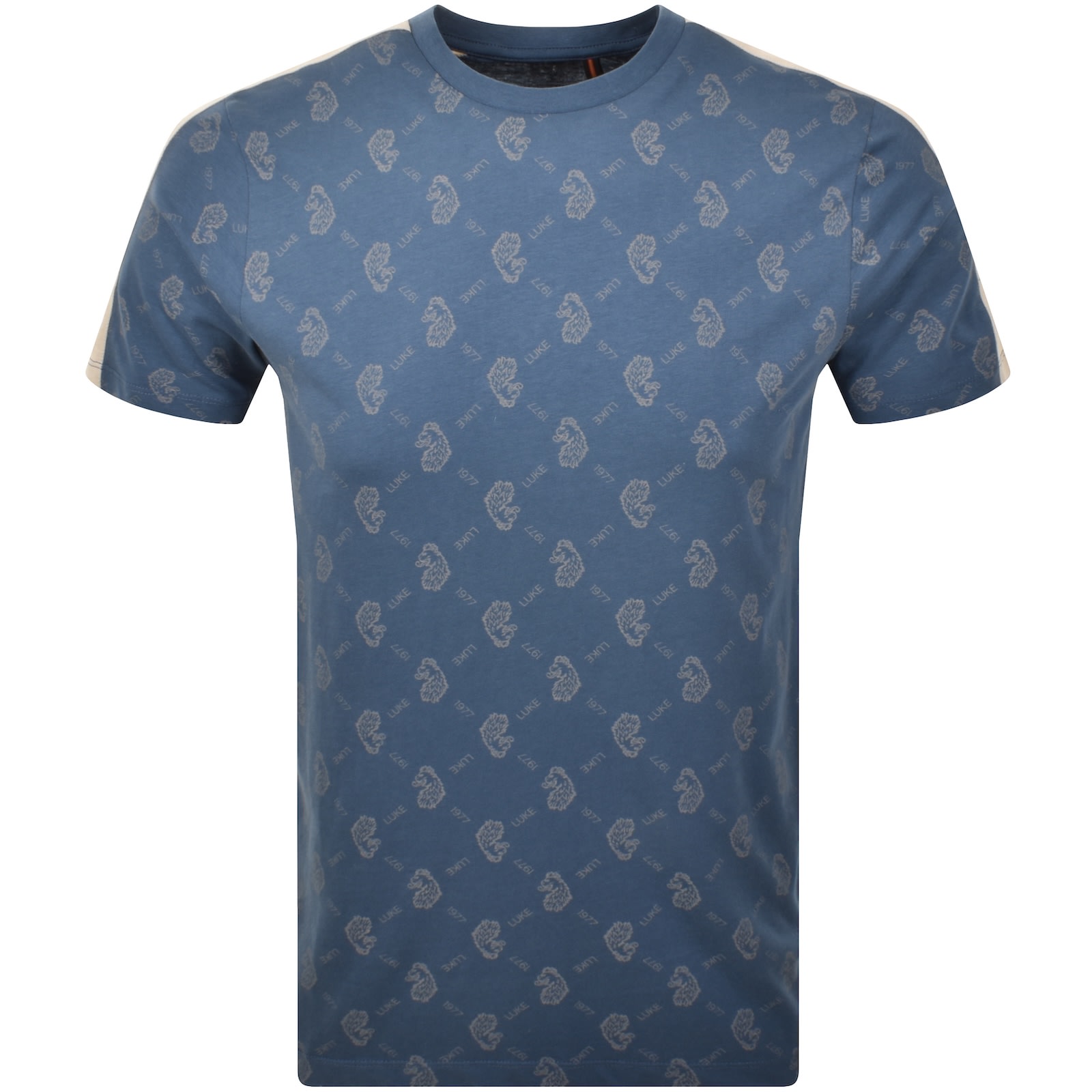 Luke 1977 Ramos Overprint T Shirt Blue In Blue