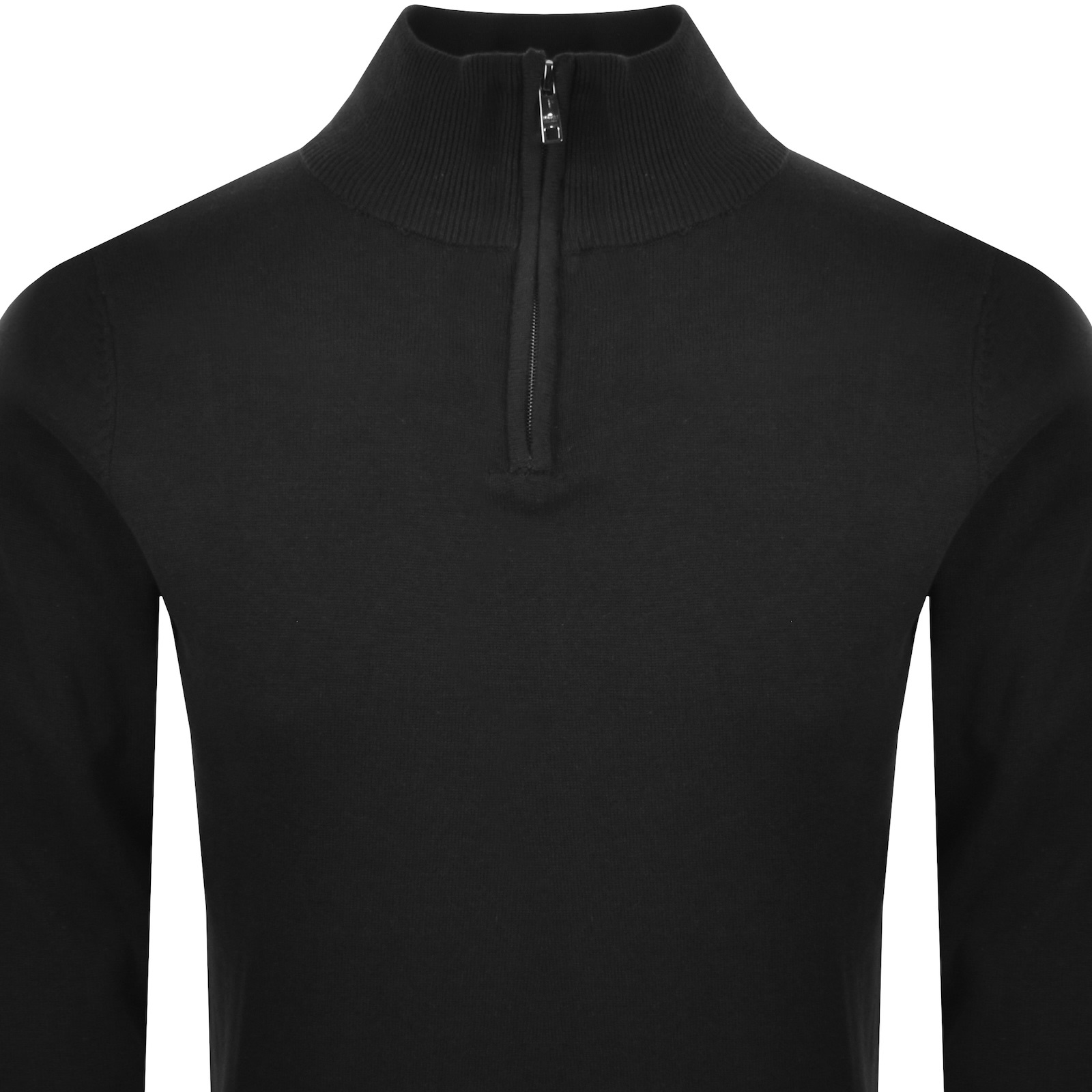 Luke 1977 Jacob Quarter Zip Knit Jumper Black In Black