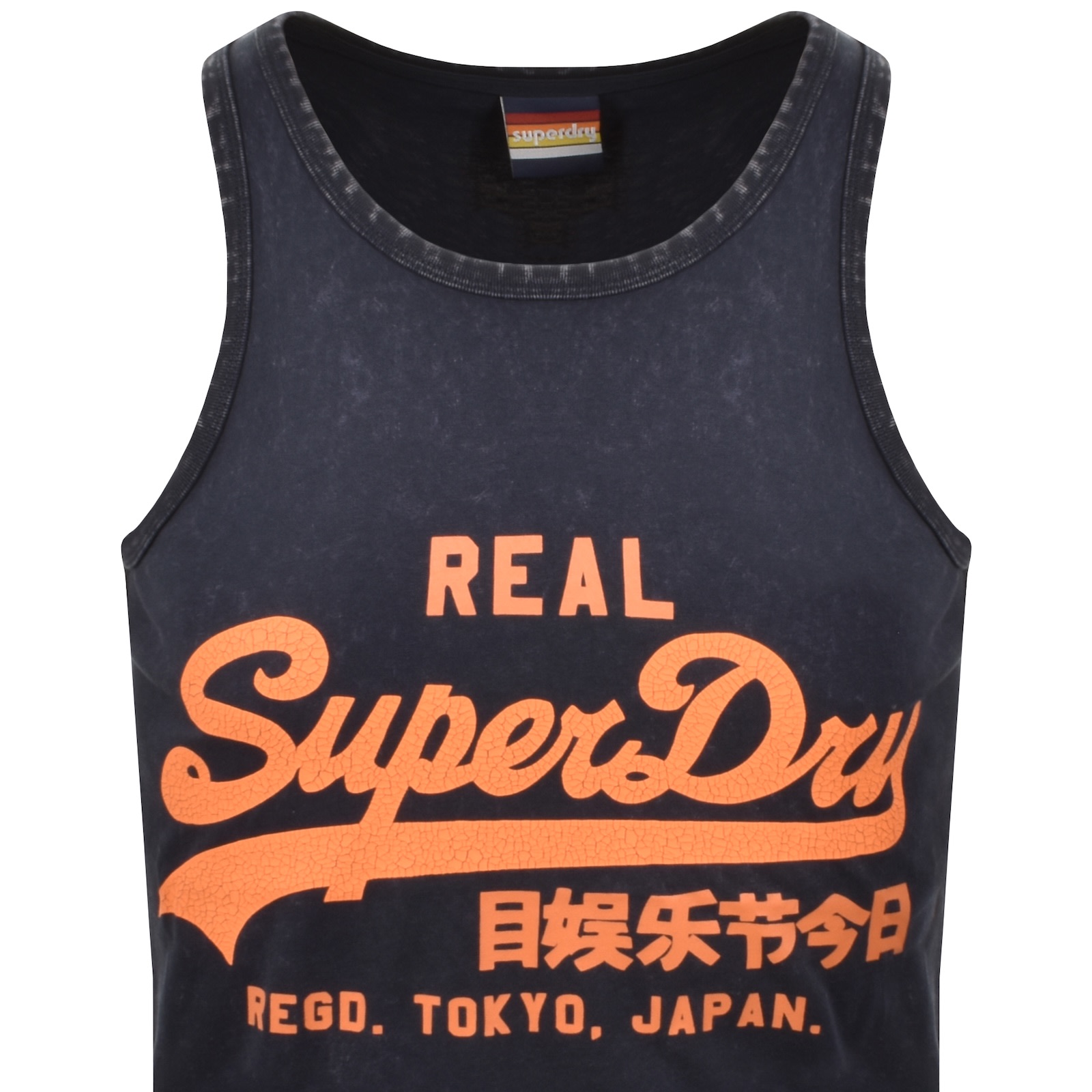 Superdry Cali Logo Vest Eclipse Navy In Navy