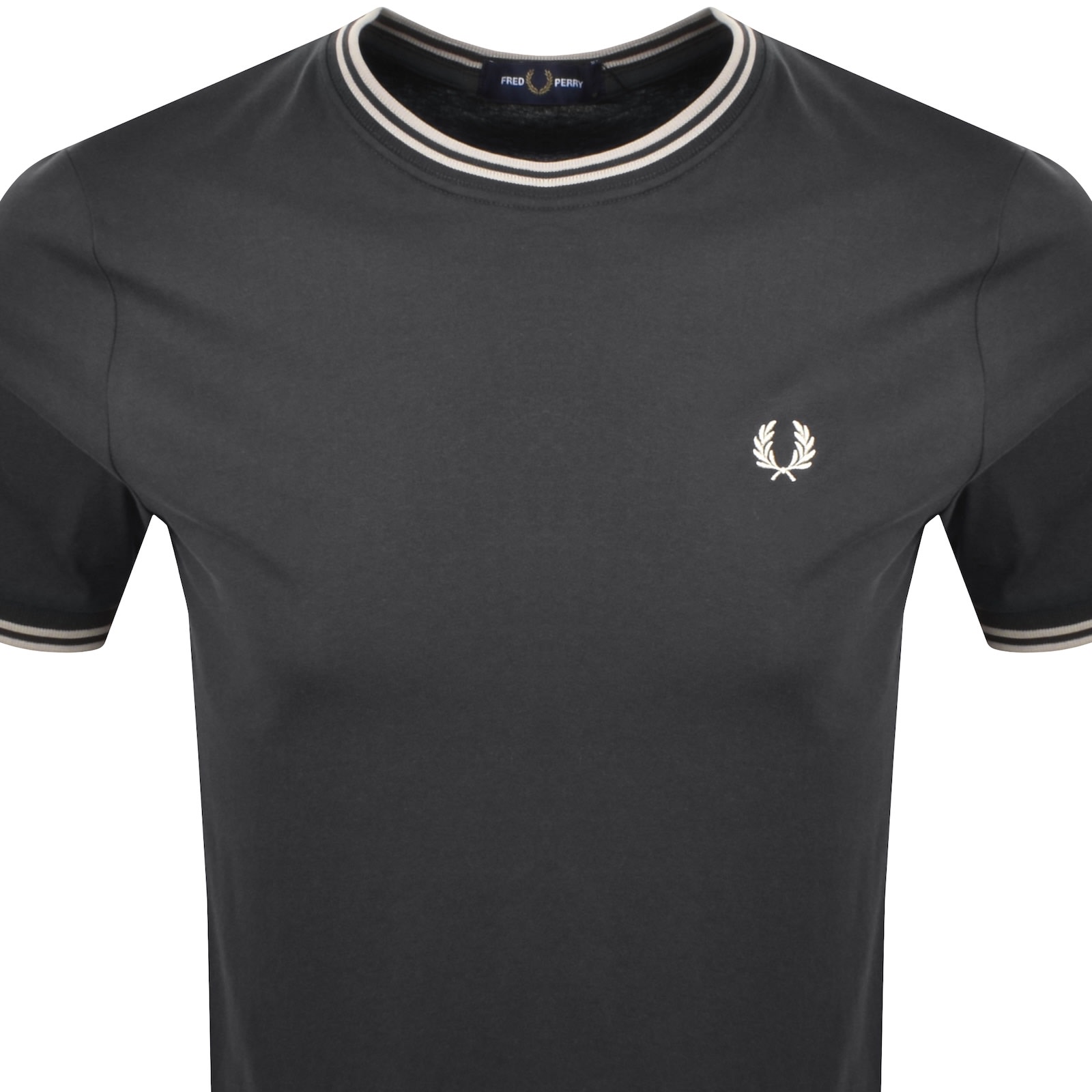 Fred Perry Twin Tipped Short Sleeved T Shirt Grey In Grey