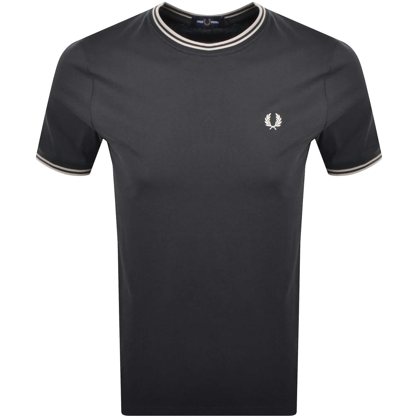 Fred Perry Twin Tipped Short Sleeved T Shirt Grey In Grey