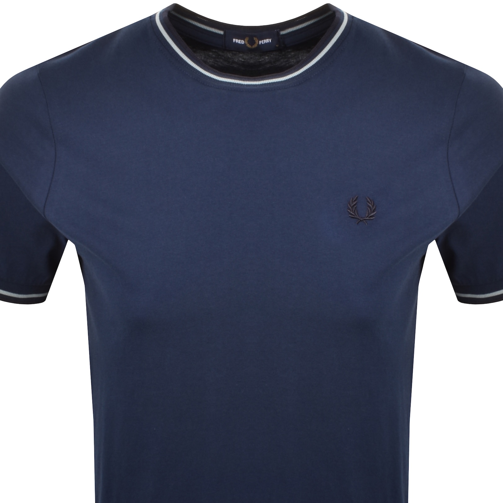 Fred Perry Twin Tipped Short Sleeved T Shirt Navy In Navy