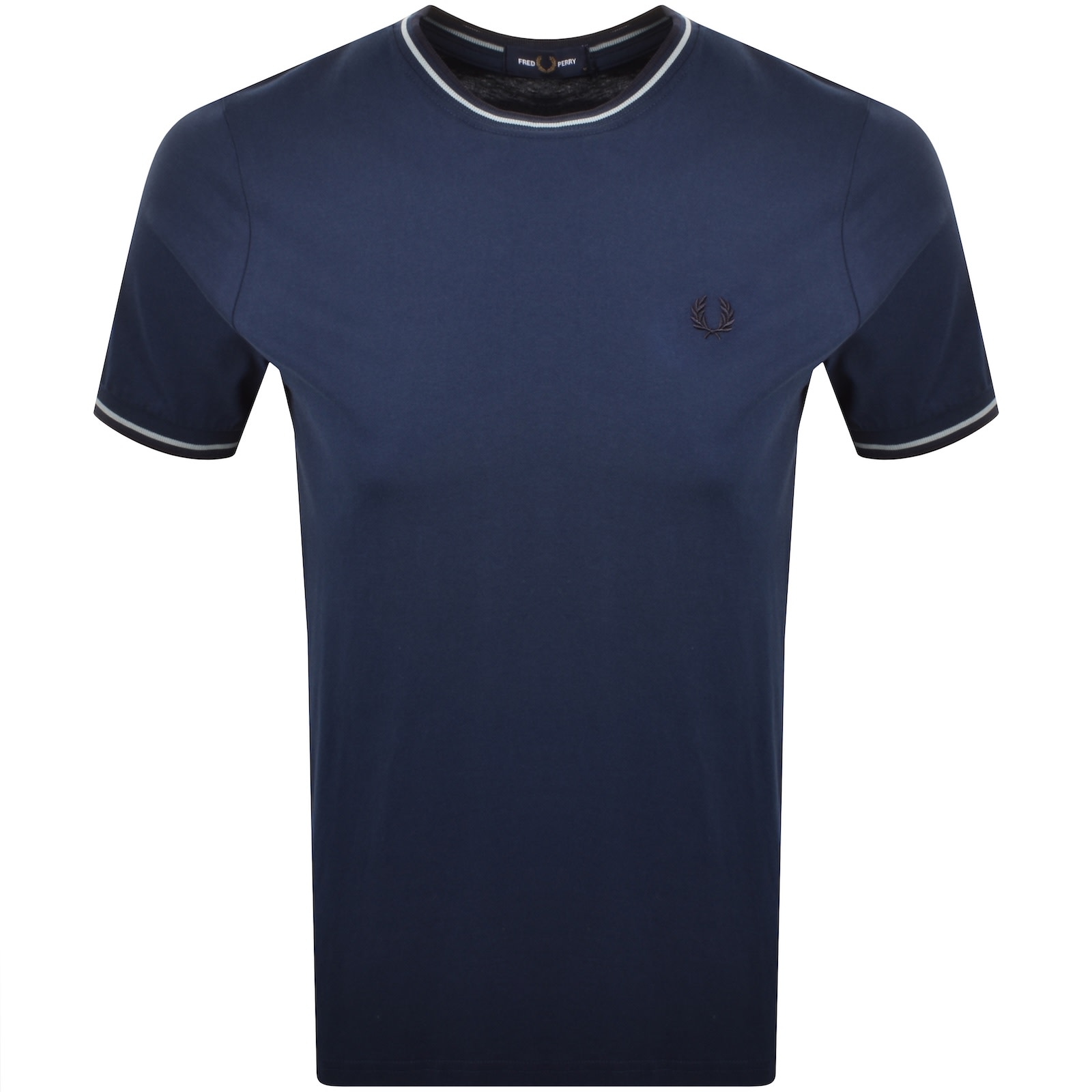 Fred Perry Twin Tipped Short Sleeved T Shirt Navy In Navy
