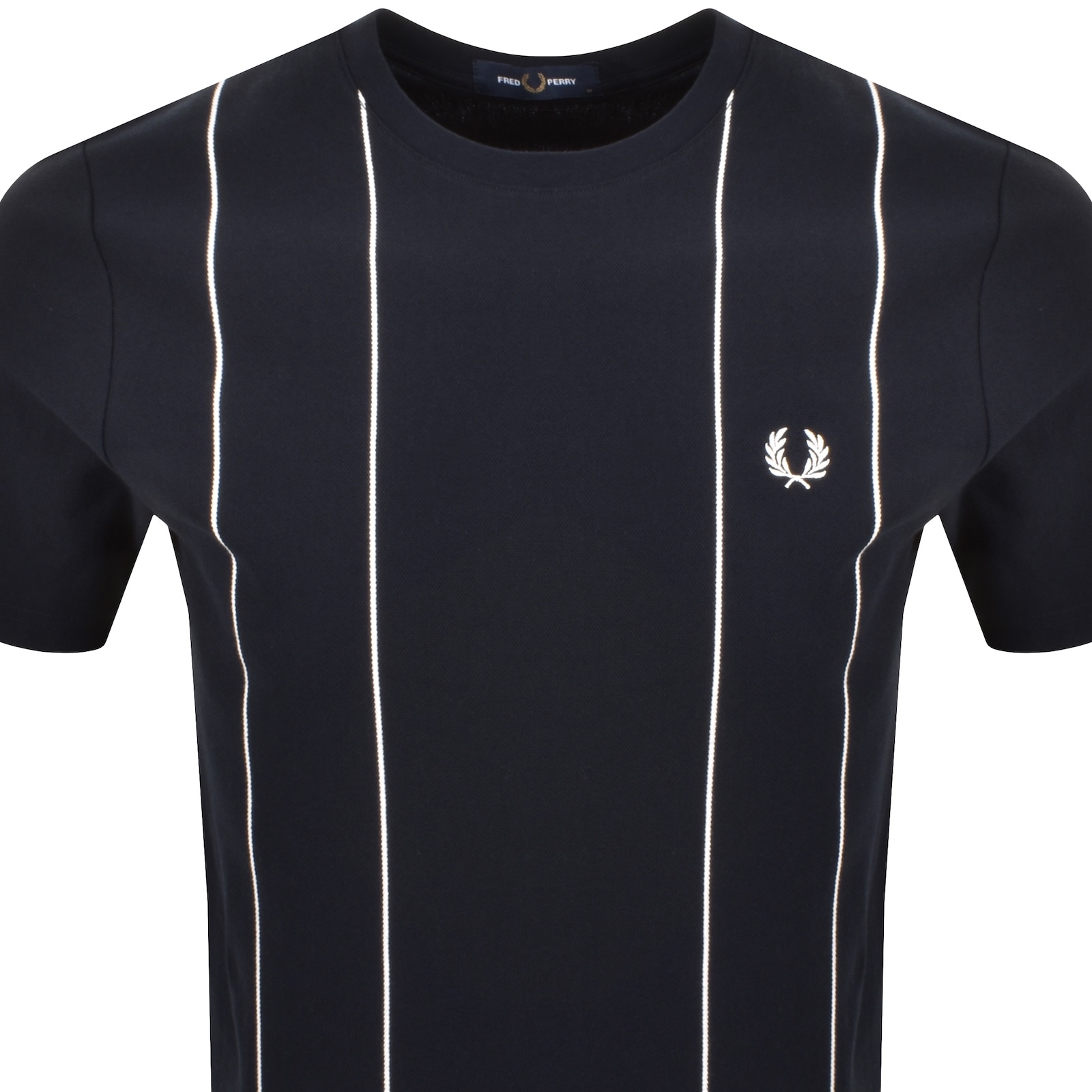Fred Perry Pinstripe T Shirt Navy In Navy