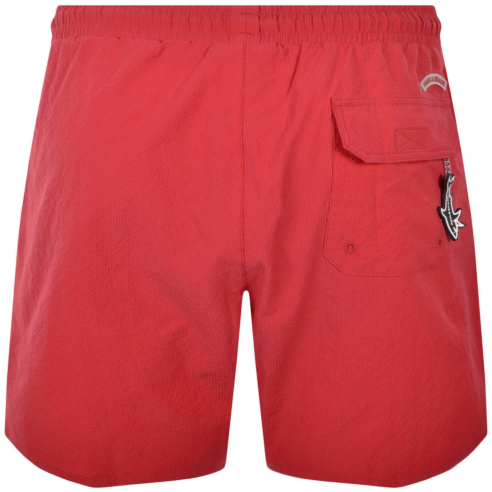 Paul &amp; Shark Paul And Shark Badge Swim Shorts Red In Red