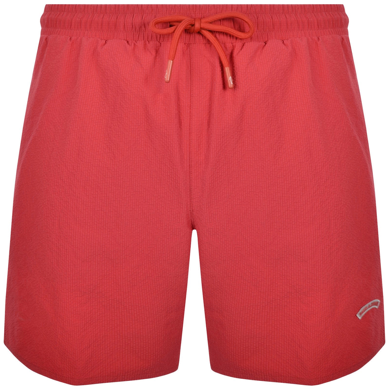 Paul &amp; Shark Paul And Shark Badge Swim Shorts Red In Red