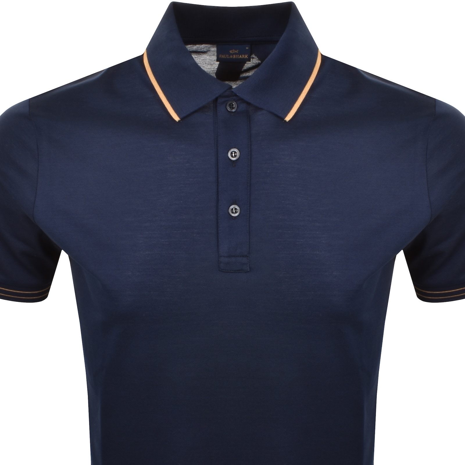 Paul &amp; Shark Paul And Shark Contrast Trim Polo T Shirt Blue In Blue
