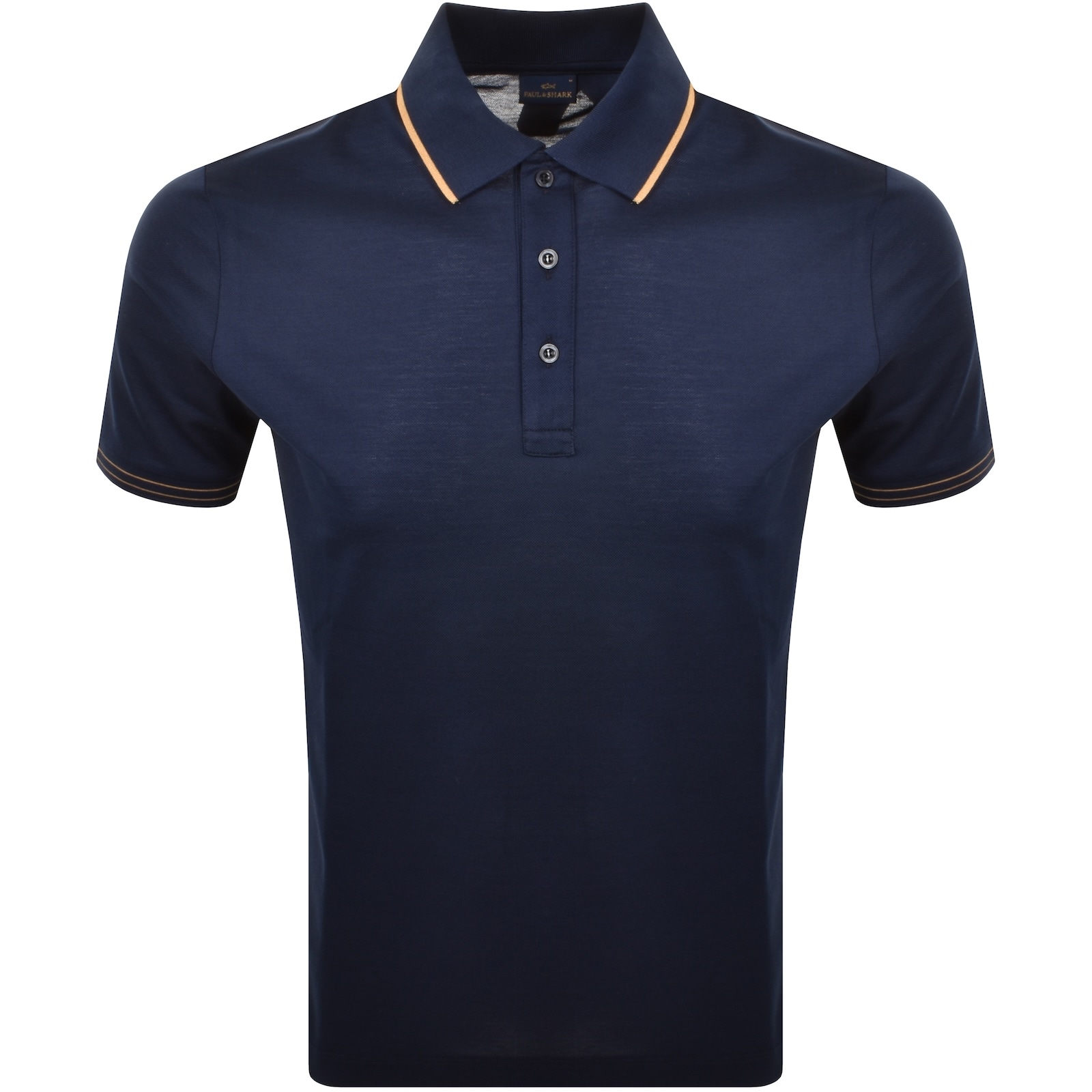 Paul &amp; Shark Paul And Shark Contrast Trim Polo T Shirt Blue In Blue