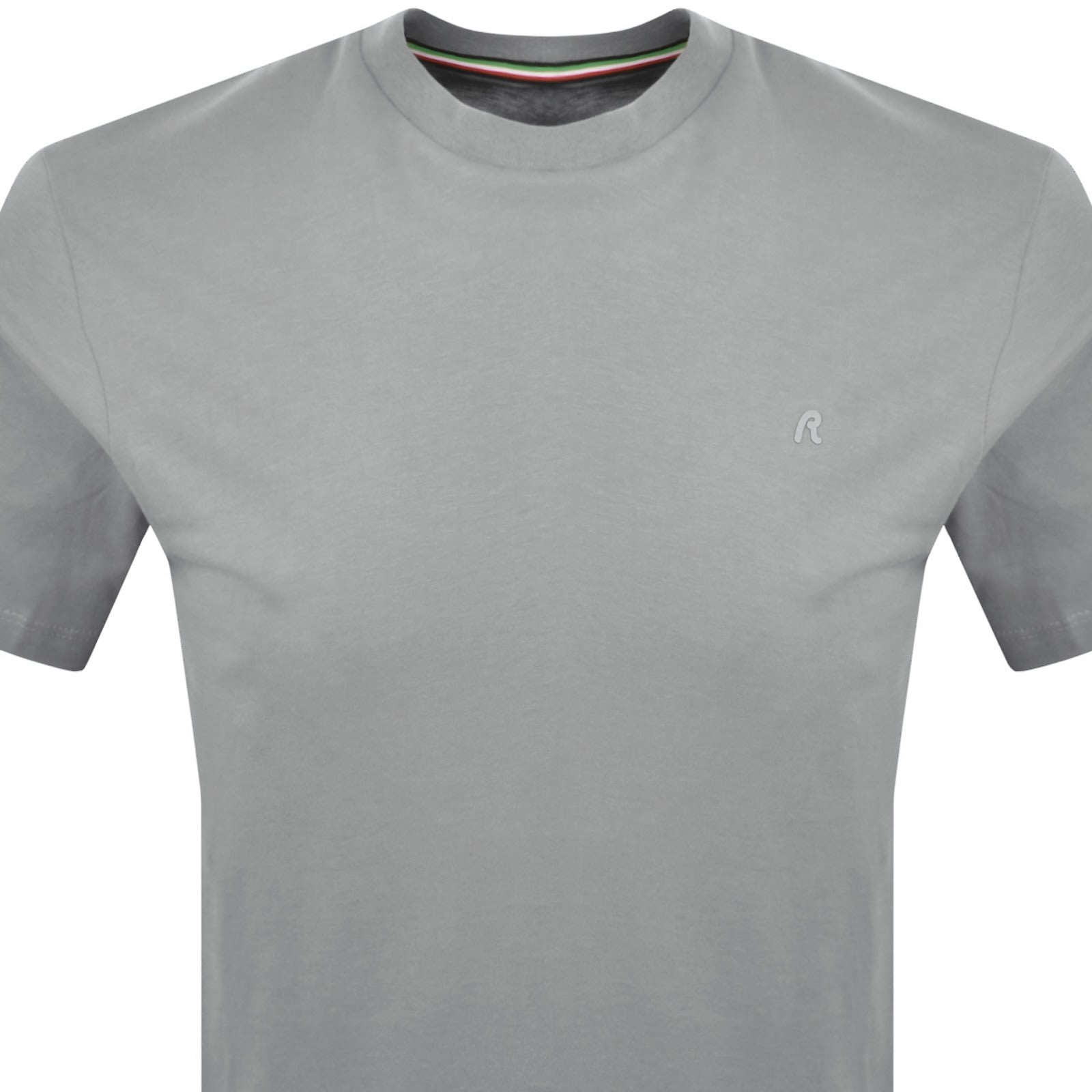 Replay Small Logo T Shirt Lead Grey In Grey