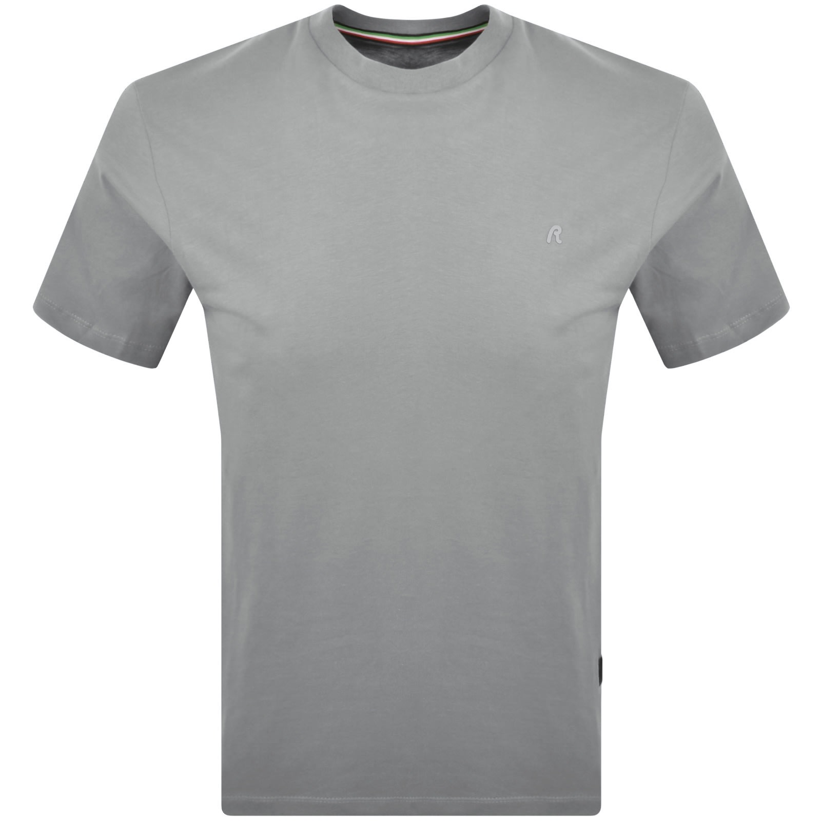 Replay Small Logo T Shirt Lead Grey In Grey