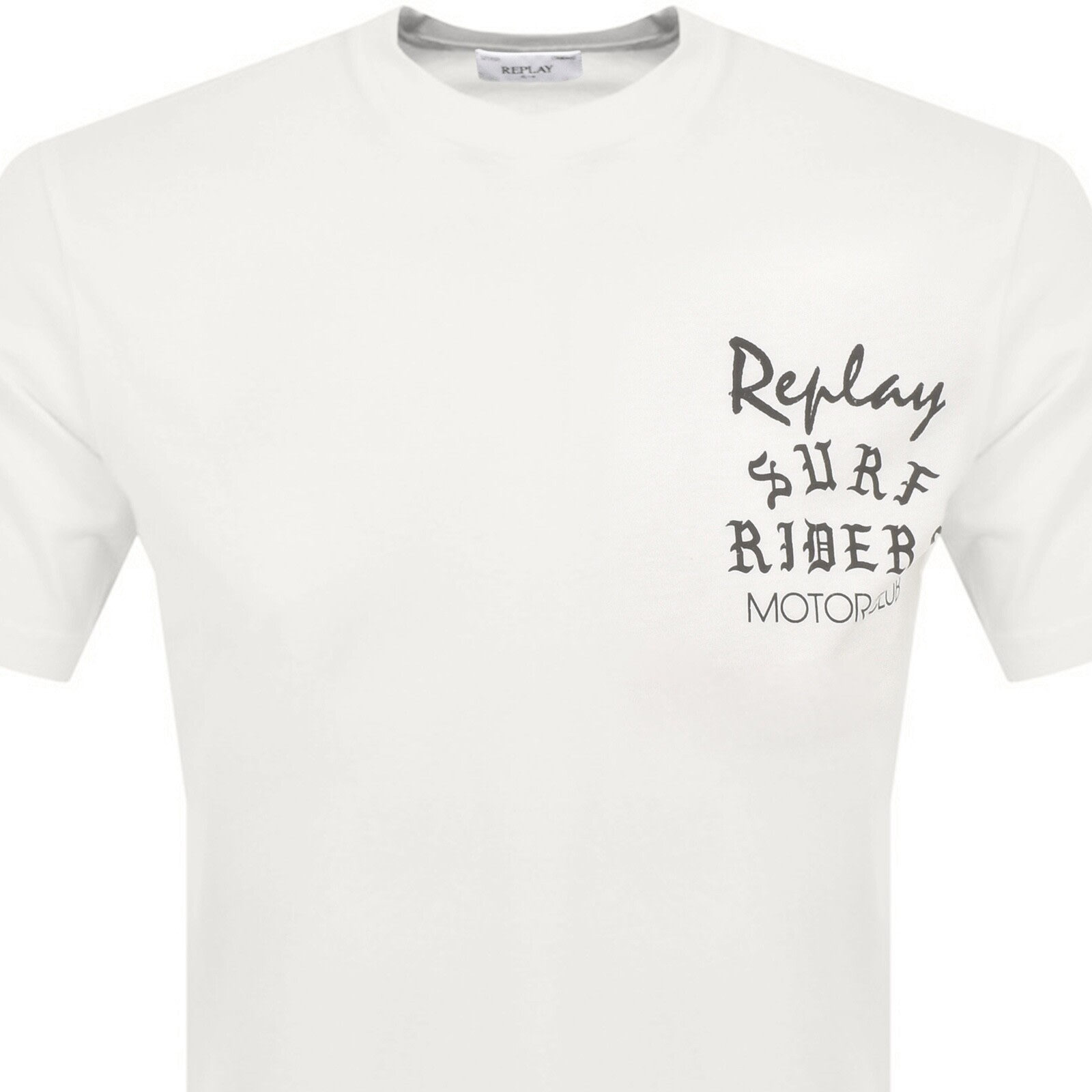 Replay Logo T Shirt White In White