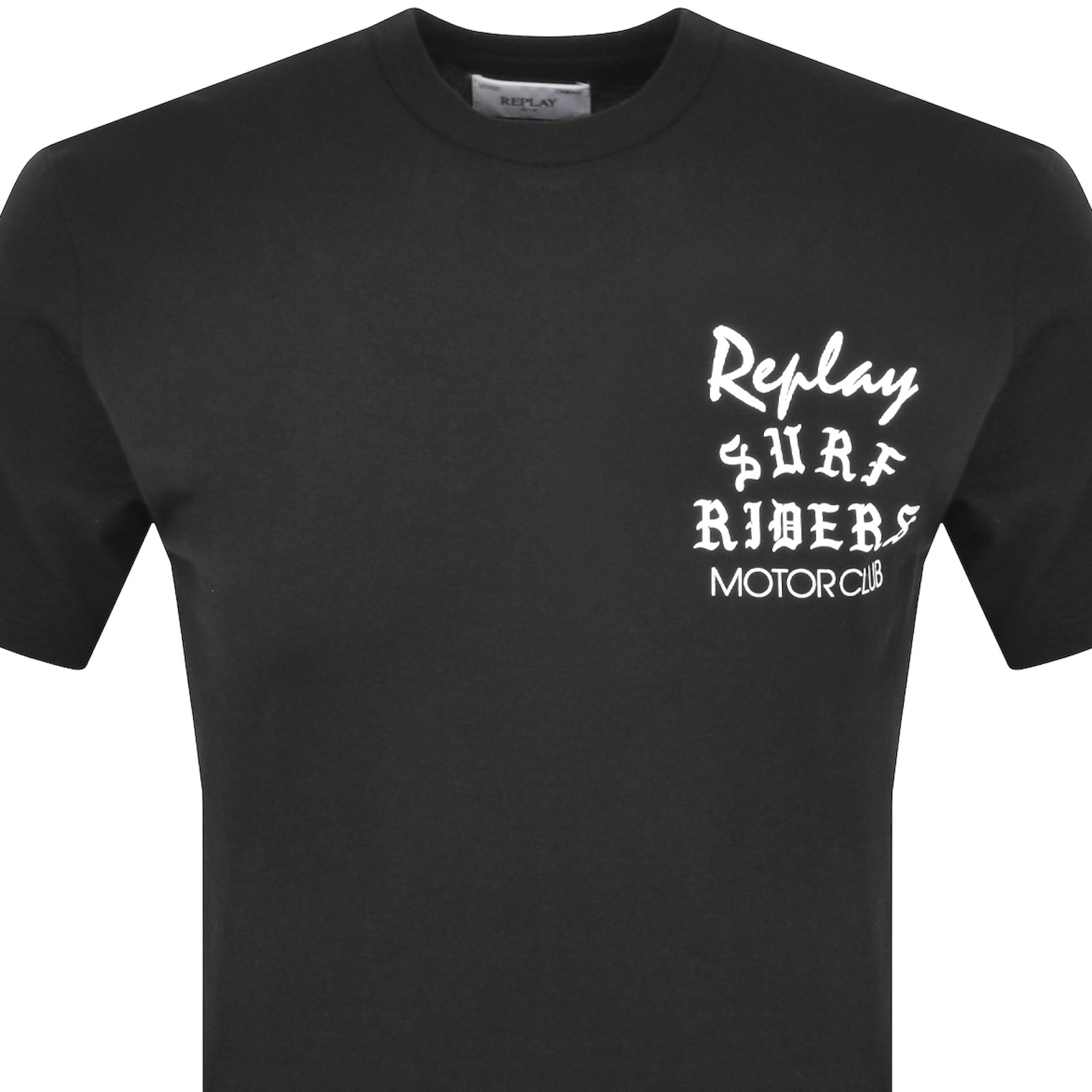 Replay Logo T Shirt Black In Black