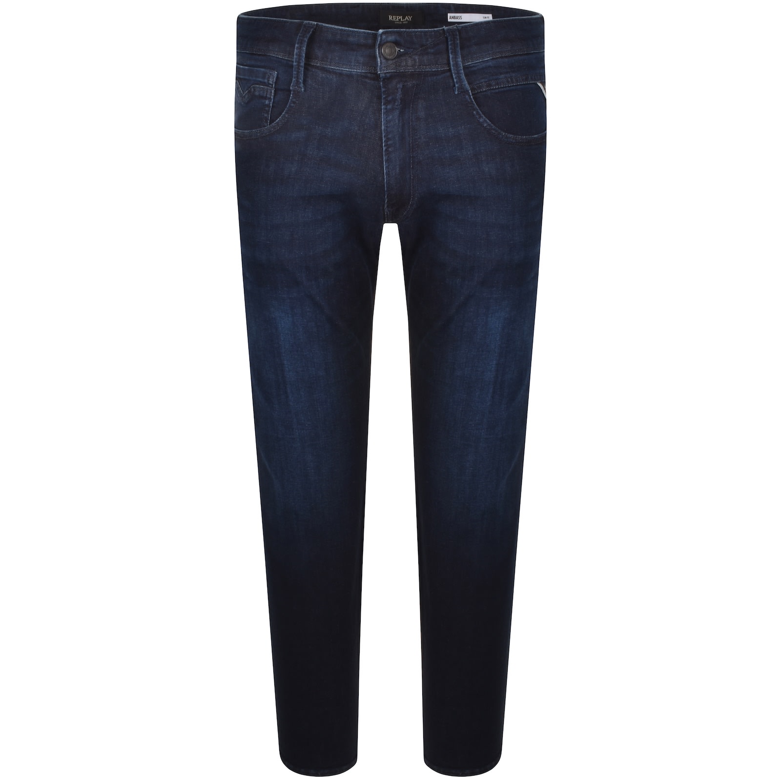 Replay Anbass Power Stretch Dark Wash Jeans Blue In Blue