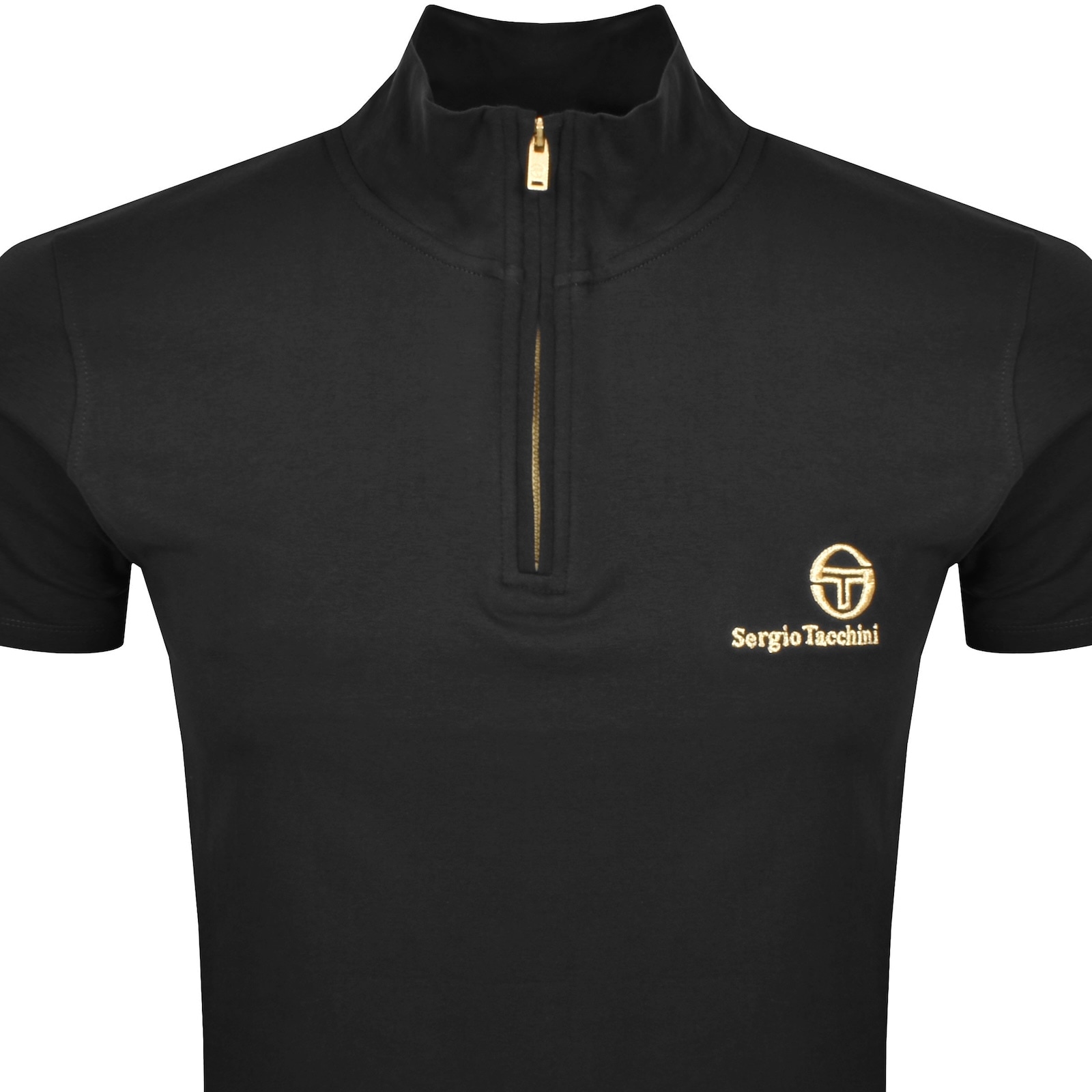 Sergio Tacchini Daytone Funnel Neck Top Black In Black