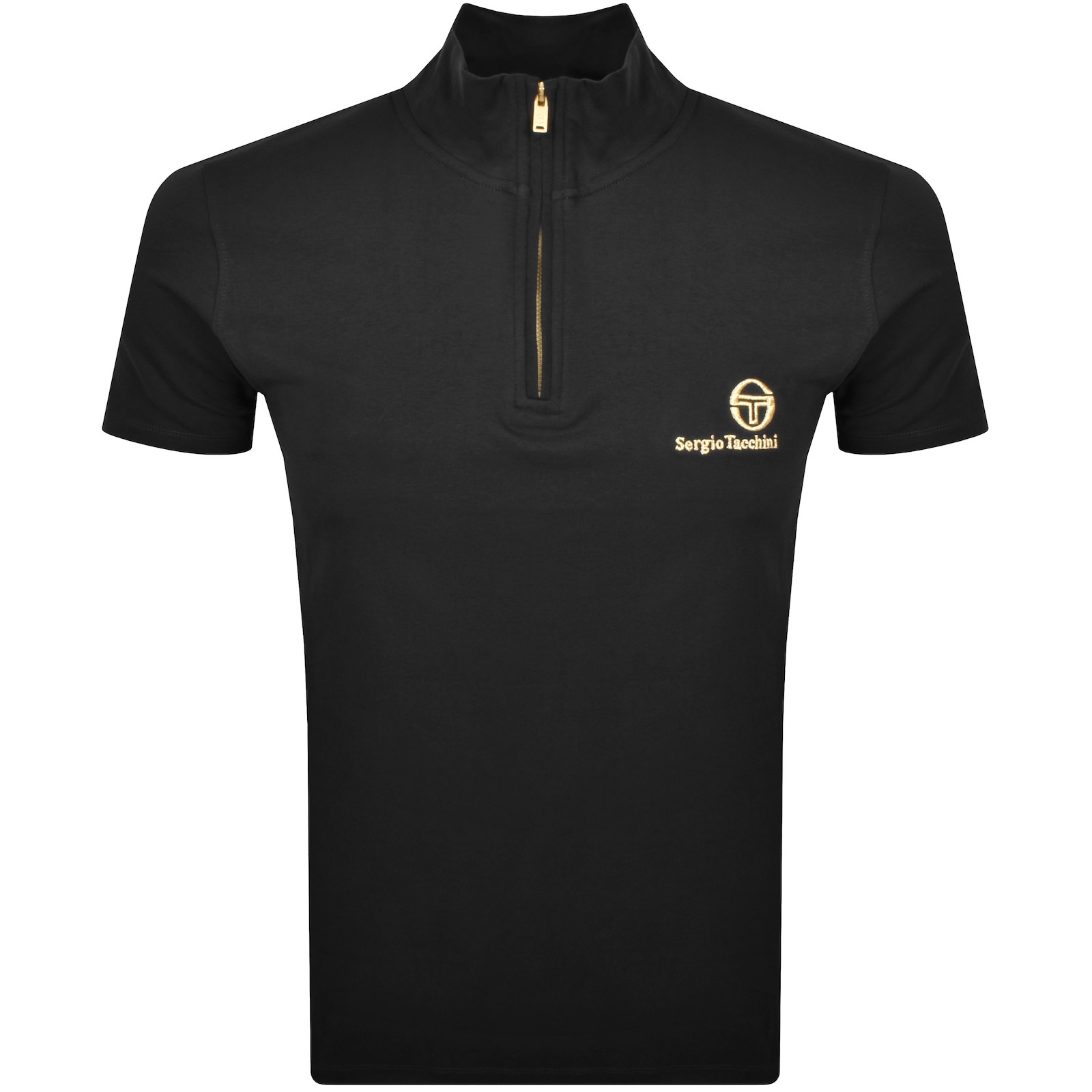 Sergio Tacchini Daytone Funnel Neck Top Black In Black