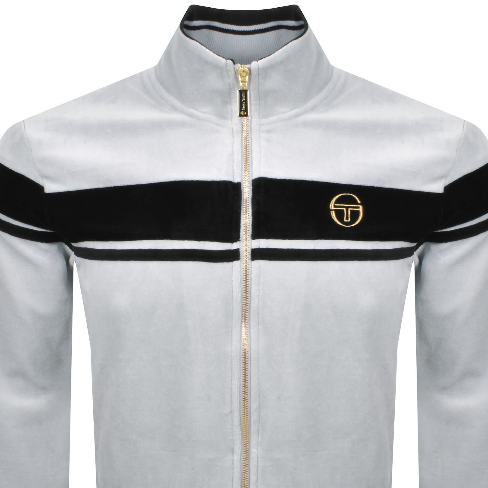 Sergio Tacchini Damarindo Velour Track Top Grey In Grey