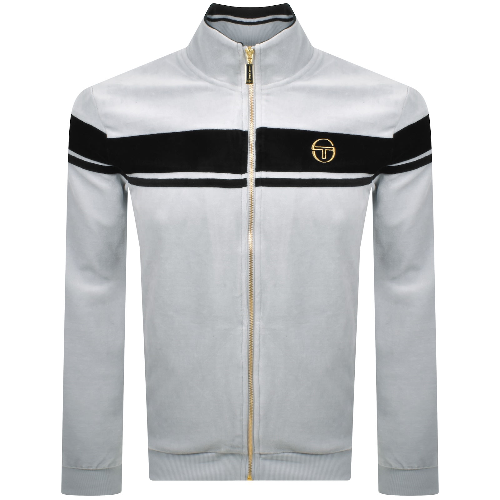 Sergio Tacchini Damarindo Velour Track Top Grey In Grey