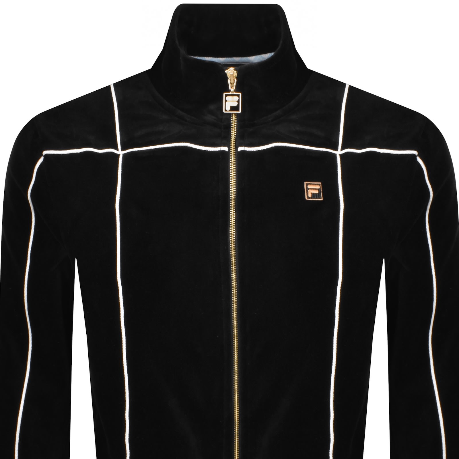 Fila Vintage Nichols Zip Track Top Black In Black