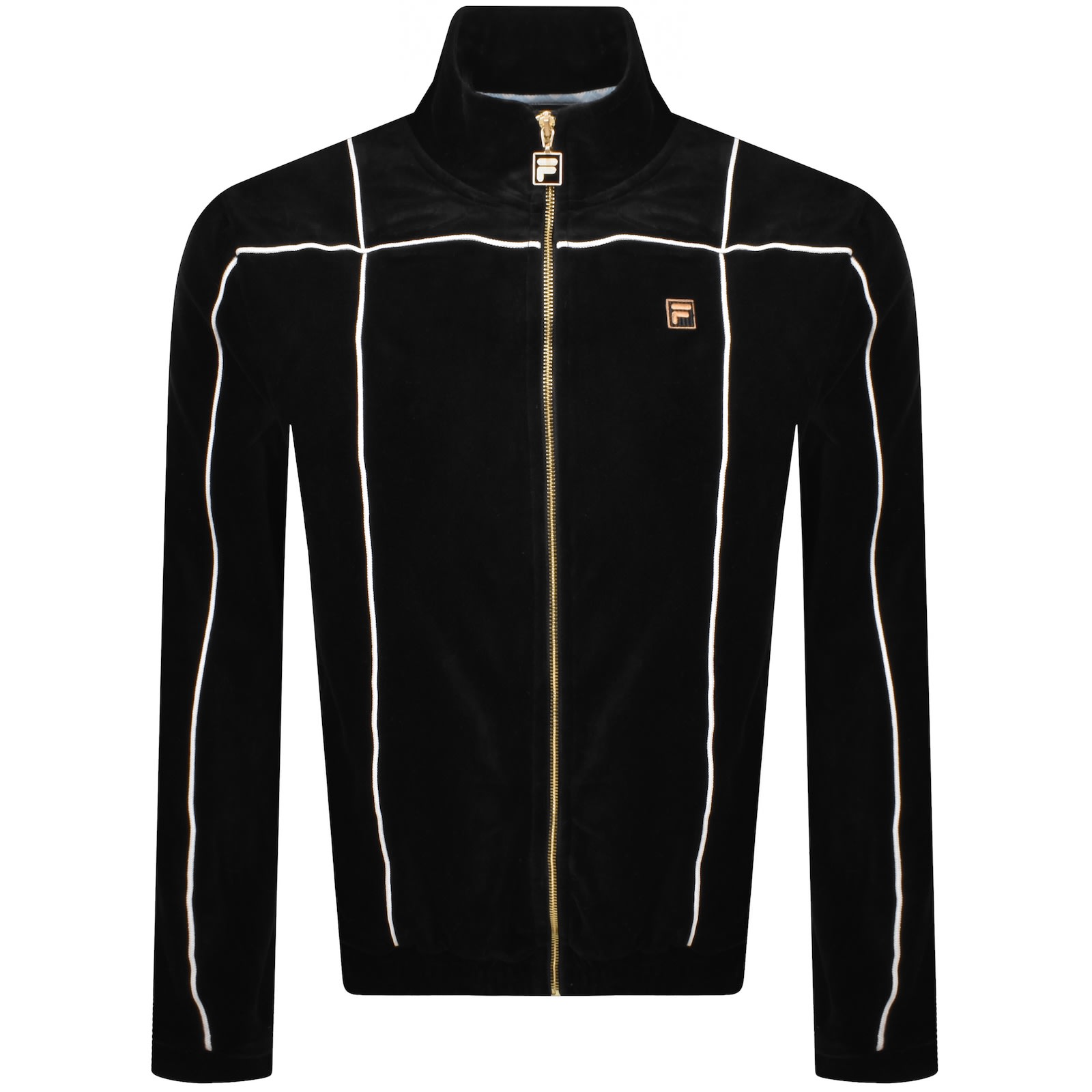 Fila Vintage Nichols Zip Track Top Black In Black